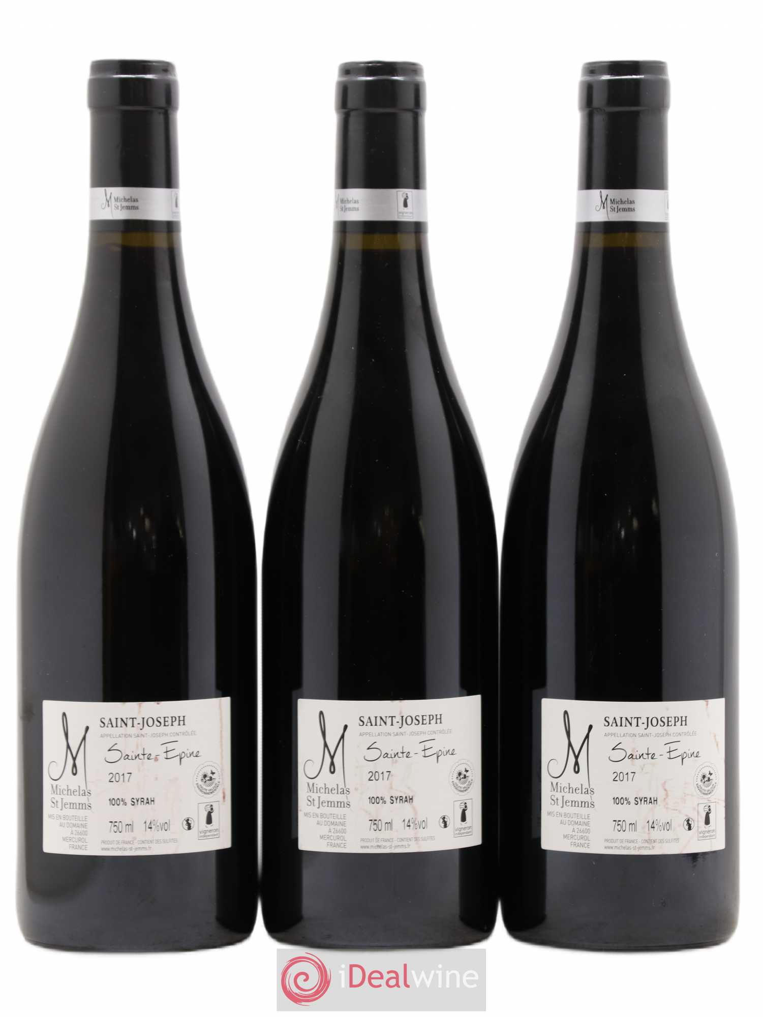 Saint-Joseph Sainte Epine Domaine Michelas Jemms 2017 - Posten von 3 Flaschen - 1