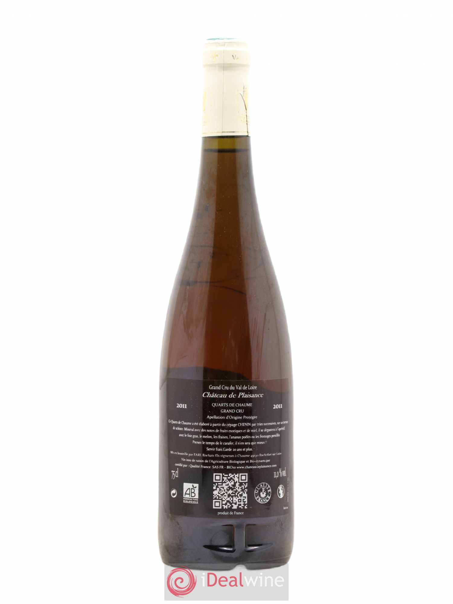 Quarts de Chaume Grand Cru Domaine Du Château Plaisance 2011 - Posten von 1 Flasche - 1