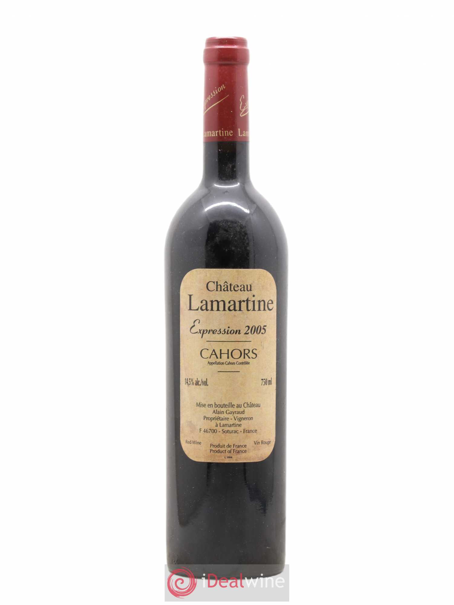 Cahors Cuvée Expression Château Lamartine 2005 - Lot de 1 bouteille - 0