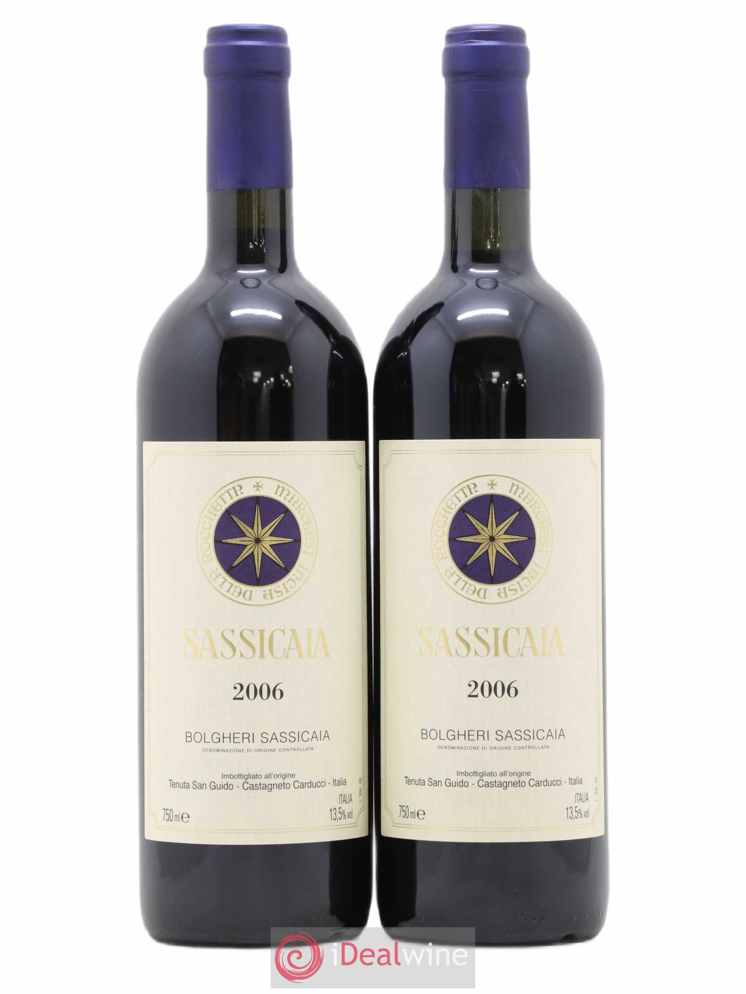 Bolgheri DOC Sassicaia Tenuta San Guido 2006 - Lot de 2 bouteilles - 0