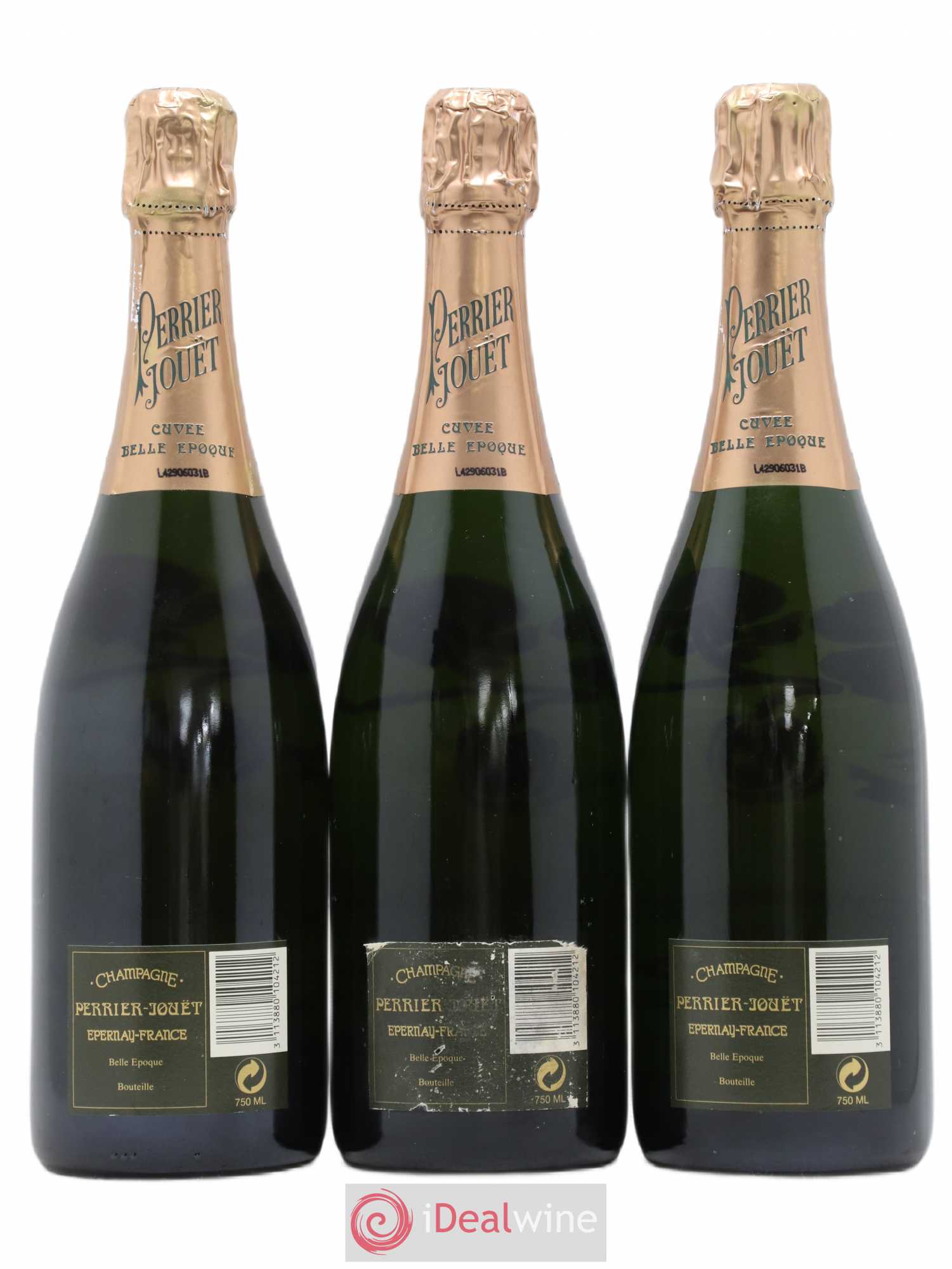 Cuvée Belle Epoque Brut Perrier-Jouët 1988 - Lot de 3 bouteilles - 1