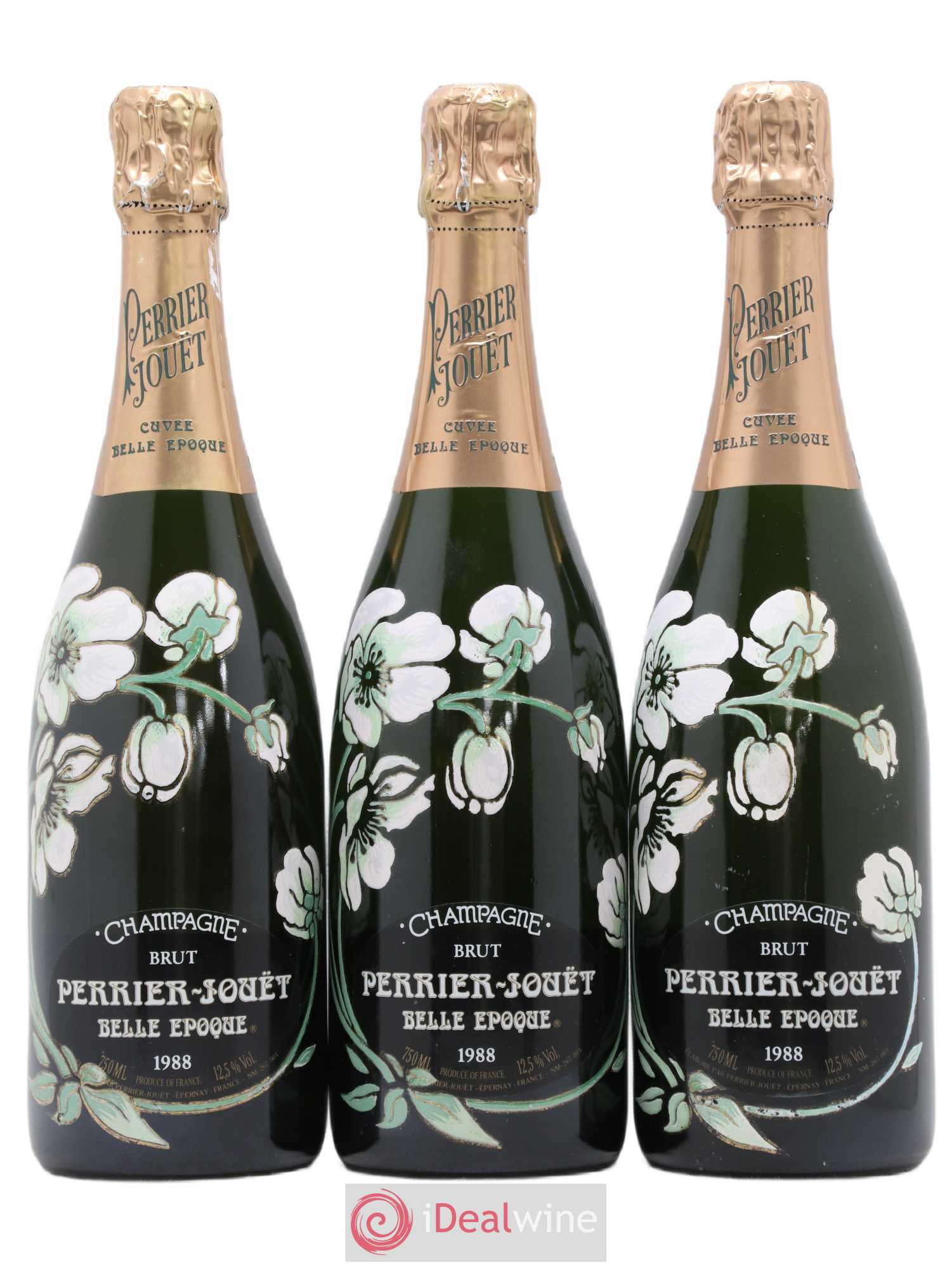 Cuvée Belle Epoque Brut Perrier-Jouët 1988 - Lot de 3 bouteilles - 0