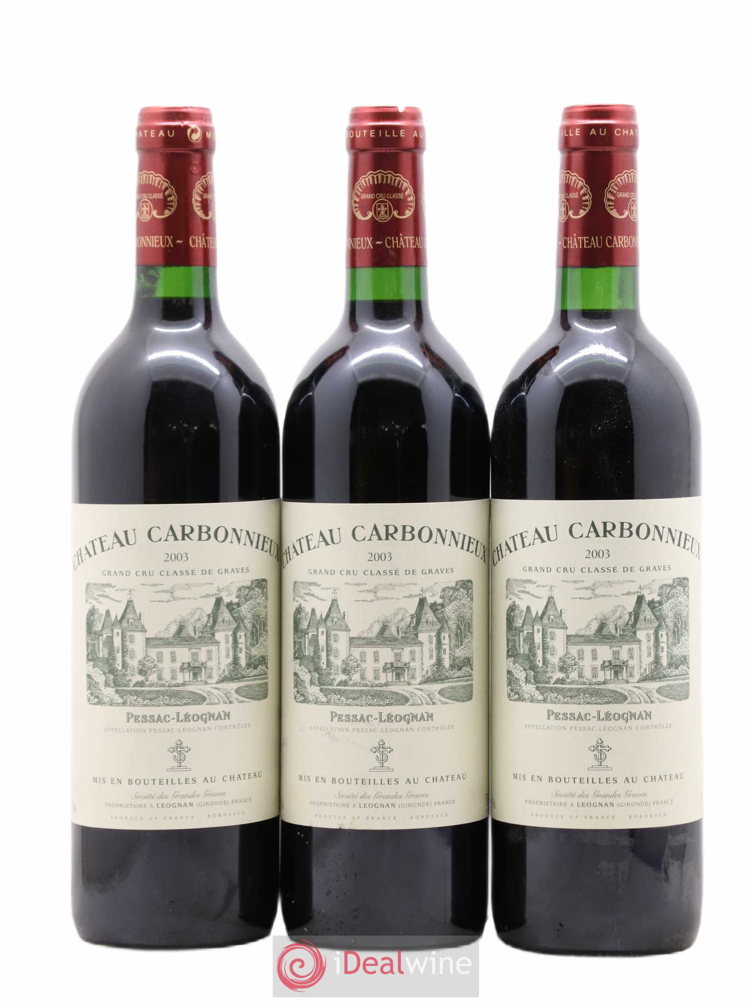 Château Carbonnieux Cru Classé de Graves 2003 - Lot de 6 bouteilles - 1