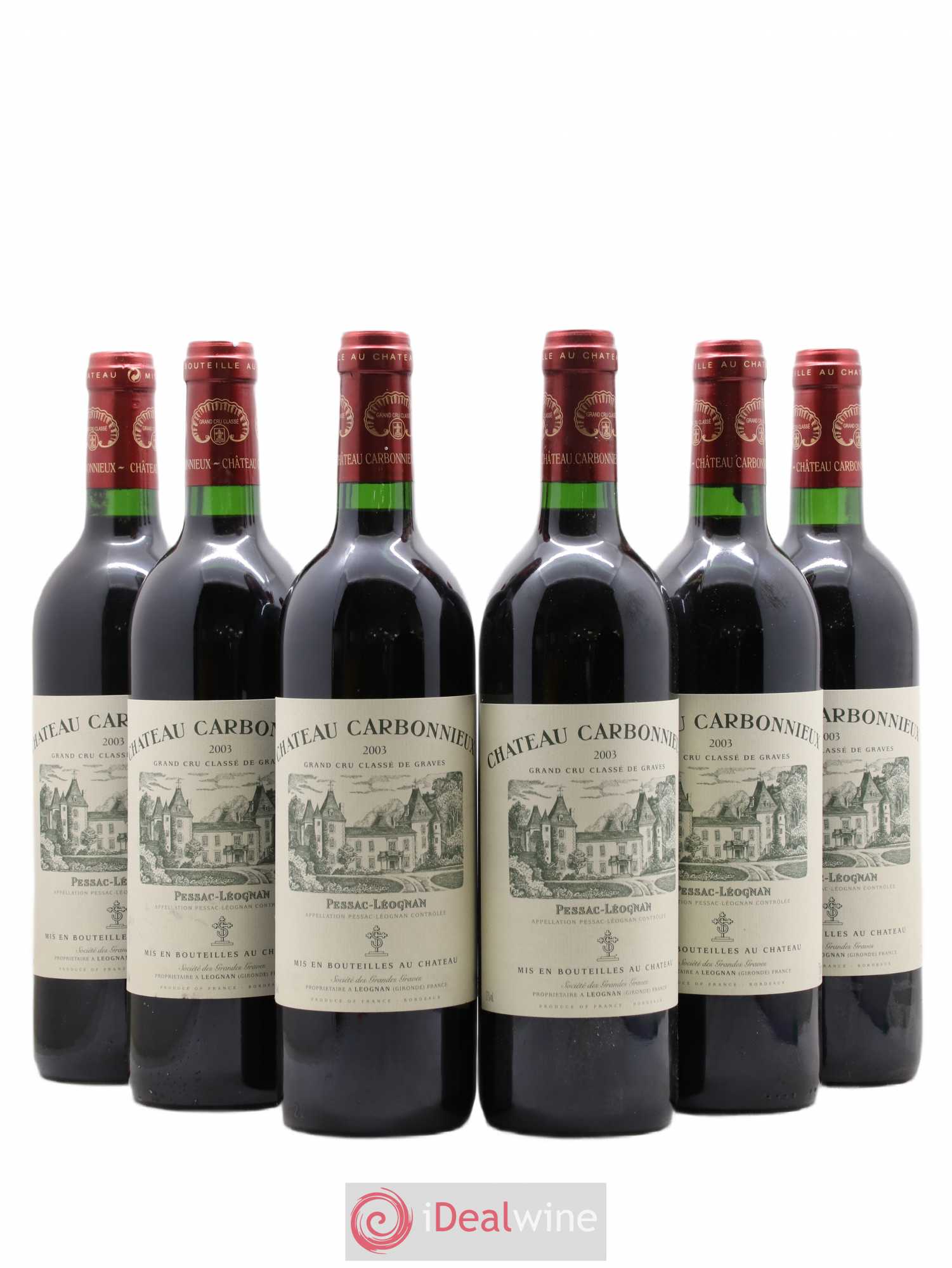 Château Carbonnieux Cru Classé de Graves 2003 - Lot de 6 bouteilles - 0