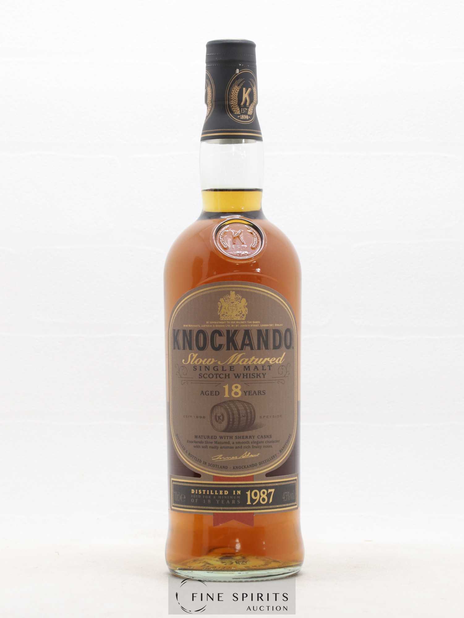 Knockando 18 years 1987 Of. Slow Matured Sherry Casks - Posten von 1 Flasche - 1