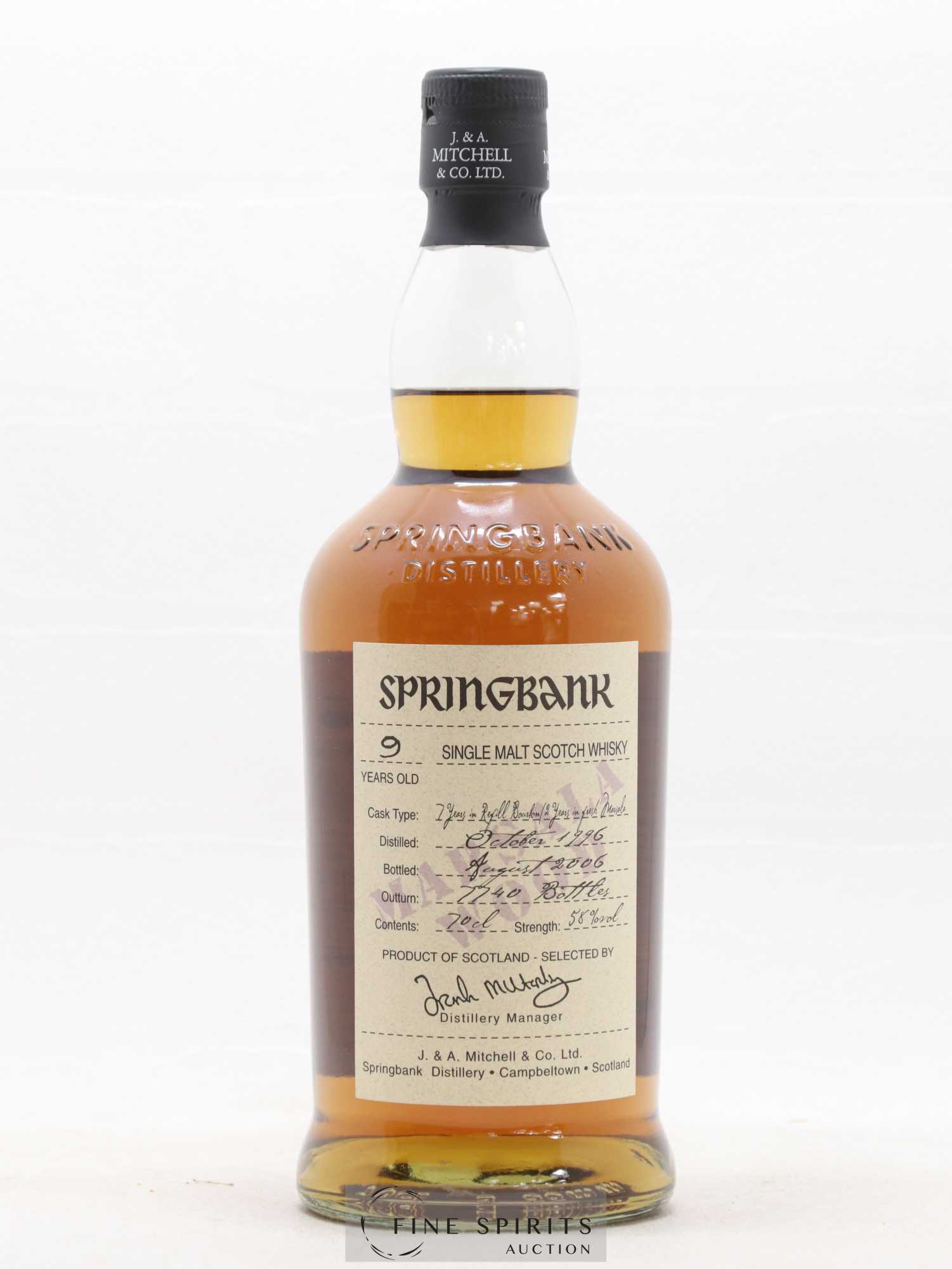 Springbank 9 years 1996 Of. Marsala Wood - One of 7740 - bottled 2006 Wood Expressions - Lot de 1 bouteille - 1