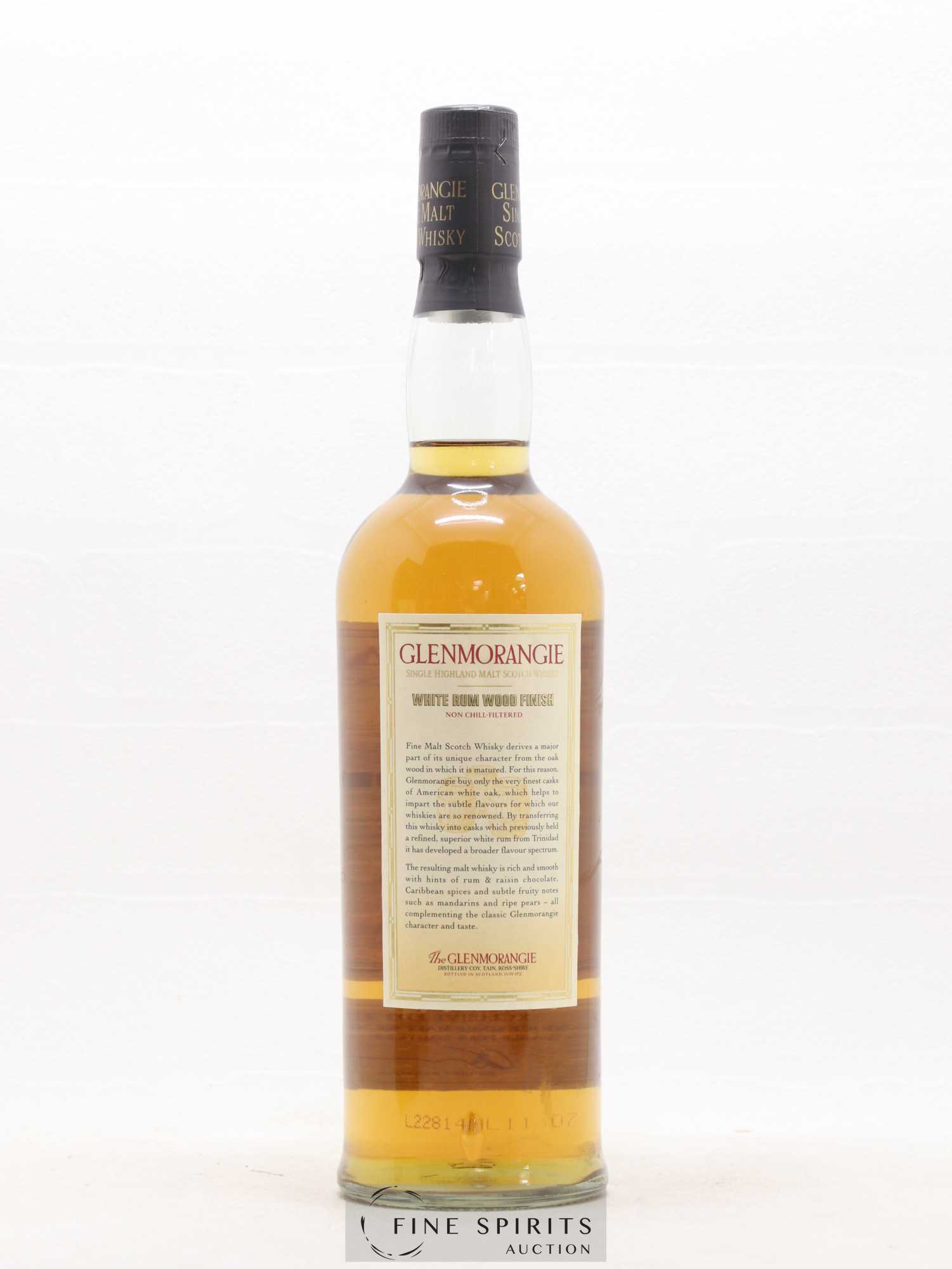 Glenmorangie 18 years Of. White Rum Wood Finish Non Chill-Filtered - Exclusive Edition - Lot de 1 bouteille - 2