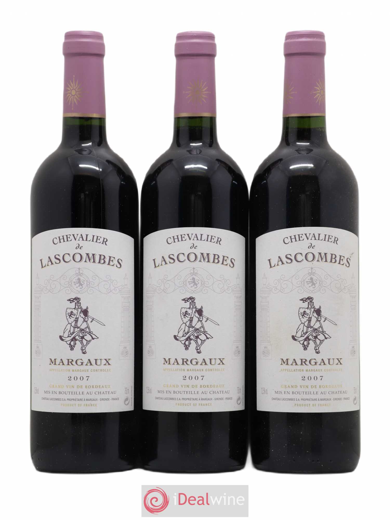Chevalier de Lascombes Second Vin 2007 - Lot de 3 bouteilles - 0