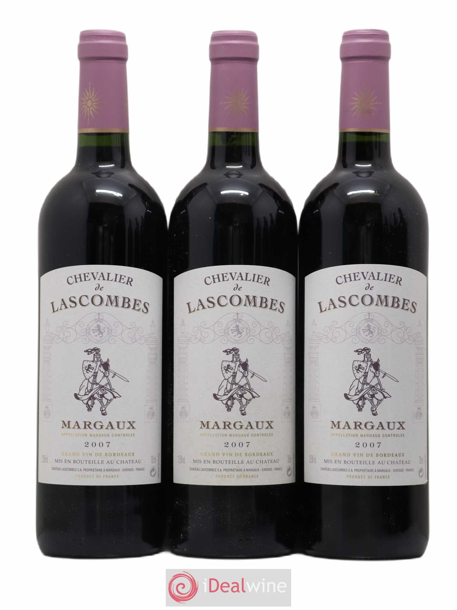 Chevalier de Lascombes Second Vin 2007 - Lot of 6 bottles - 1