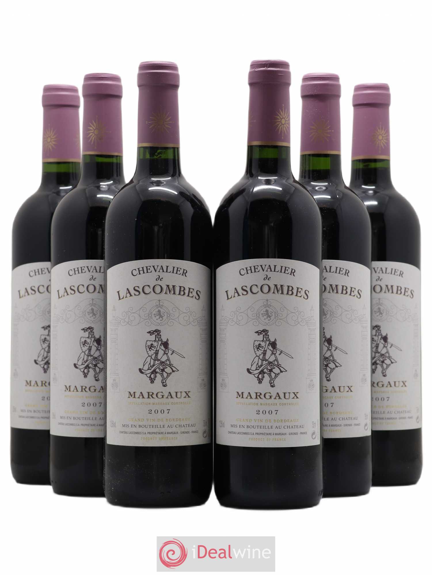 Chevalier de Lascombes Second Vin 2007 - Lot of 6 bottles - 0