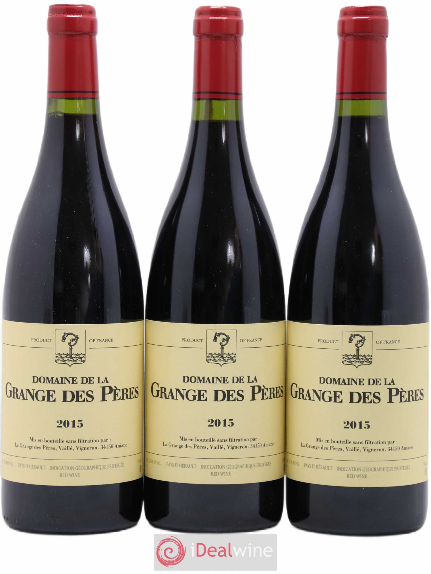 Pays d'Hérault Grange des Pères Laurent Vaillé 2015 - Lot de 3 bouteilles - 0