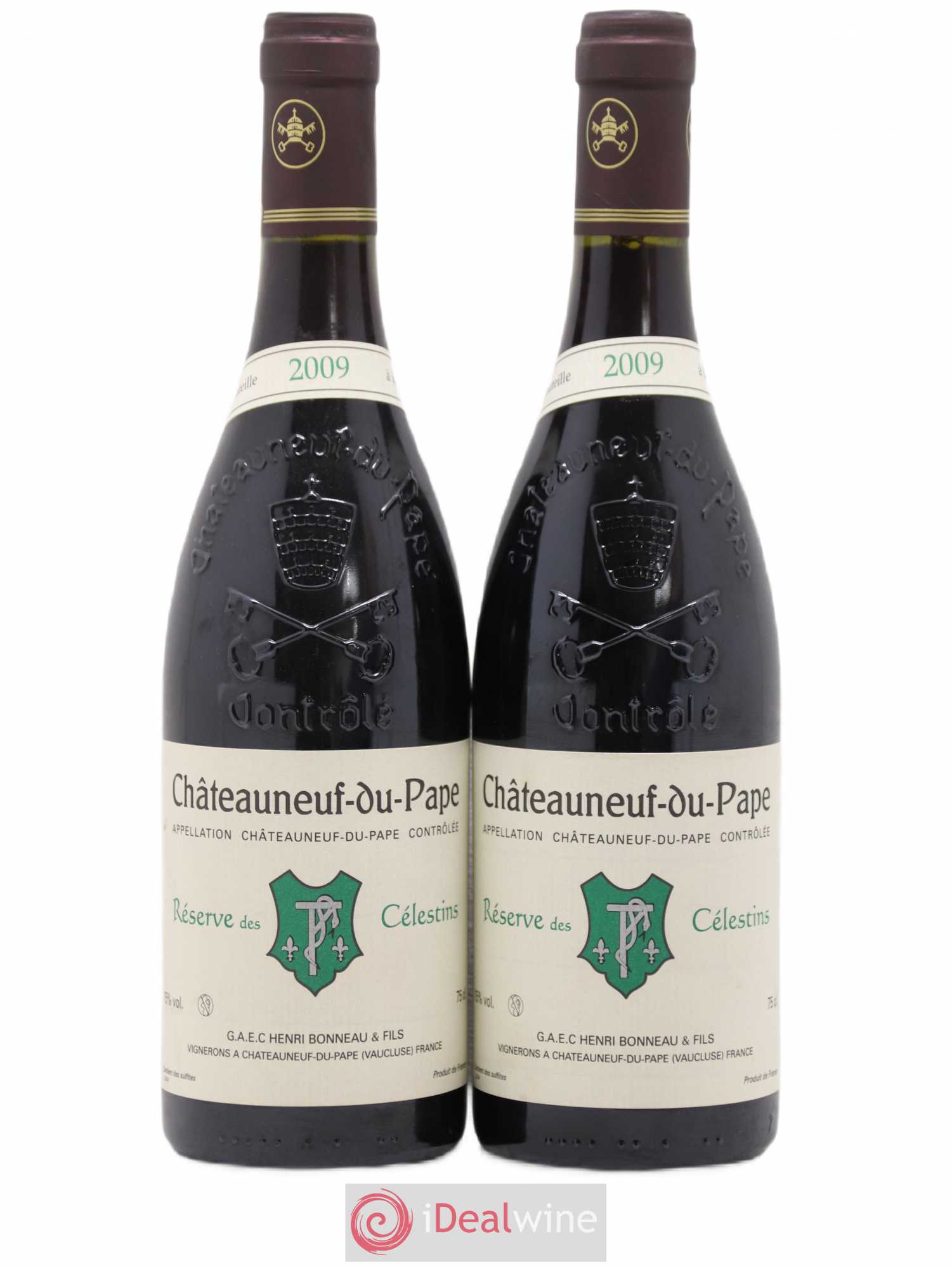 Châteauneuf-du-Pape Réserve des Célestins Henri Bonneau & Fils 2009 - Lot de 2 bouteilles - 0
