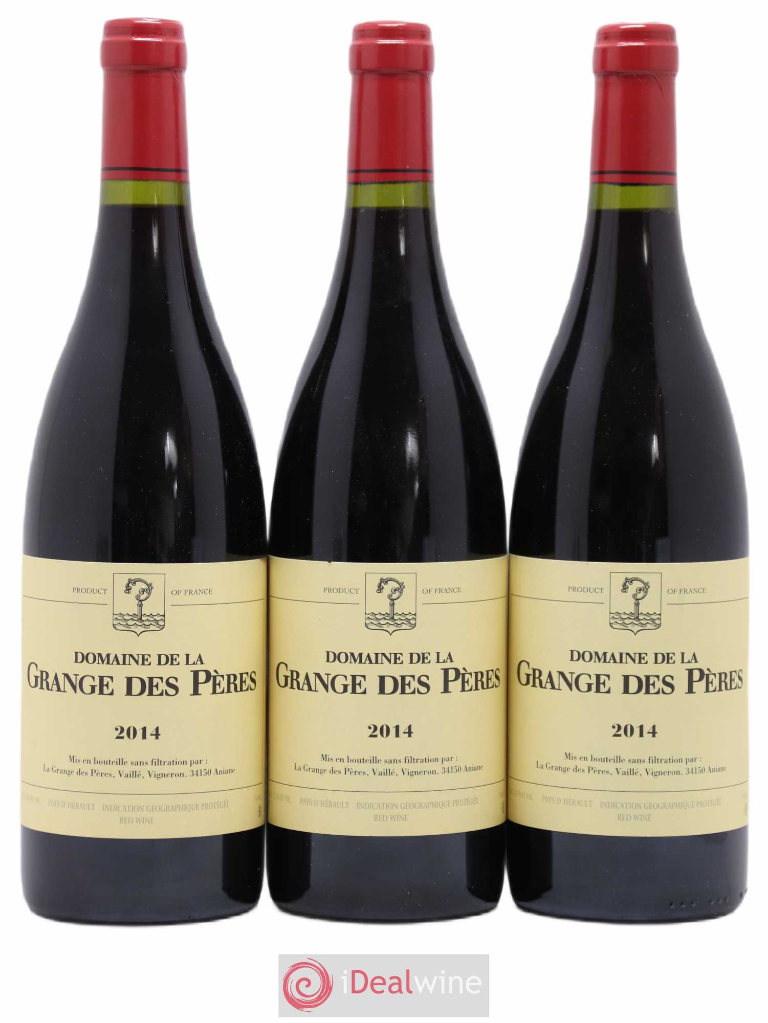 Pays d'Hérault Grange des Pères Laurent Vaillé 2014 - Lot de 3 bouteilles - 0
