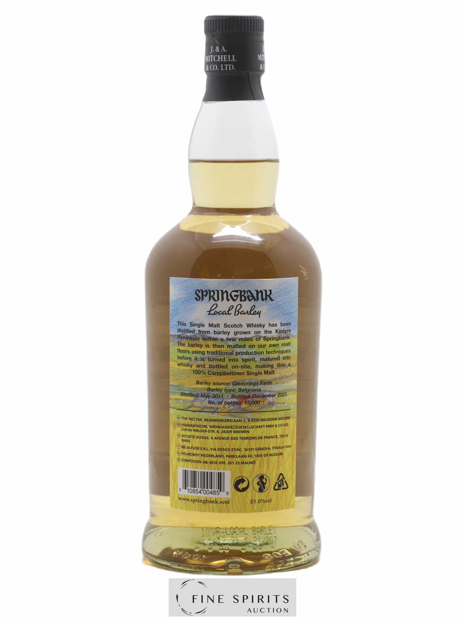 Springbank 10 years 2011 Of. Local Barley One of 15000 - bottled 2021 - Lot de 1 bouteille - 2