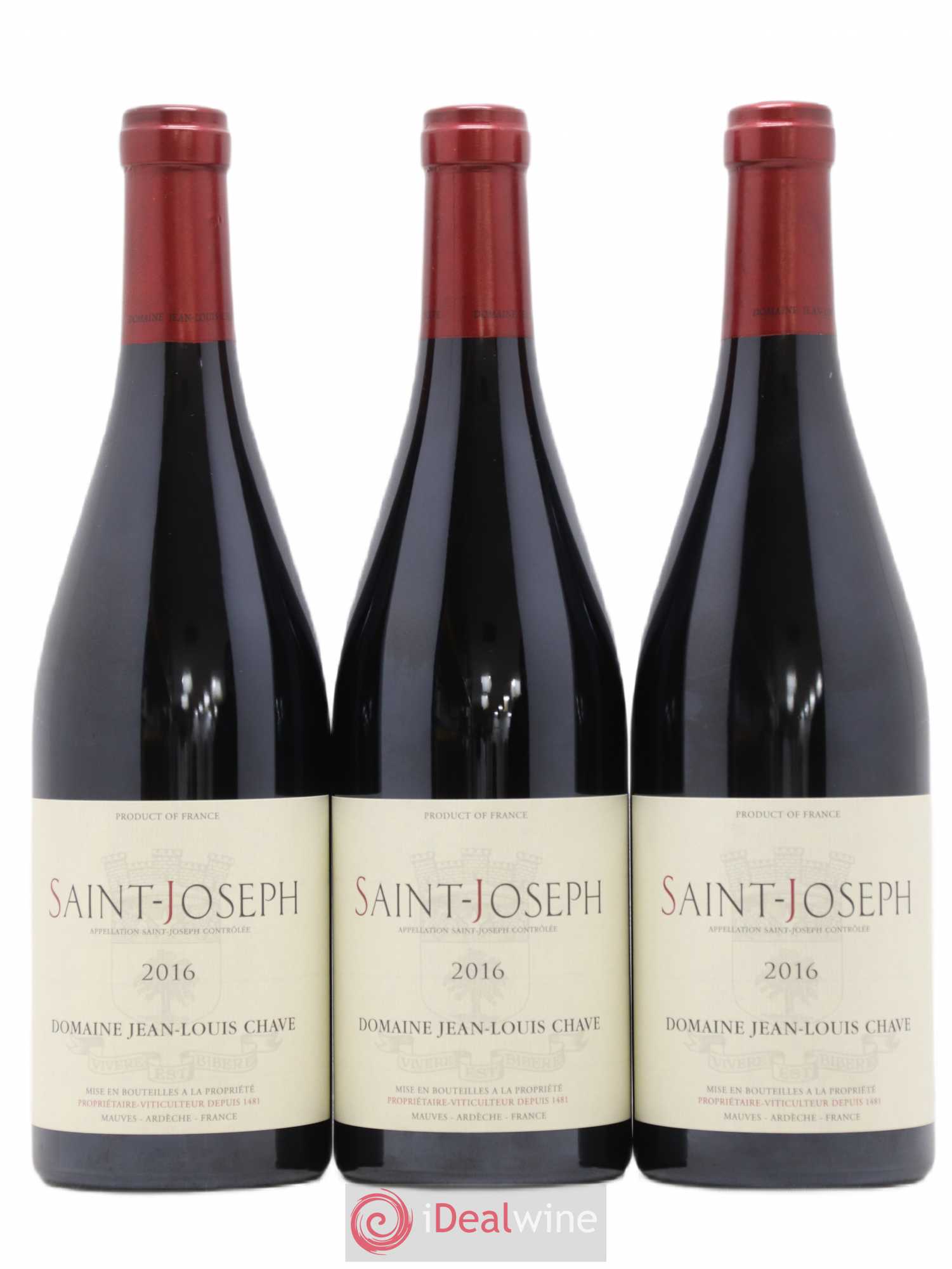 Saint-Joseph Jean-Louis Chave 2016 - Lot de 3 bouteilles - 0