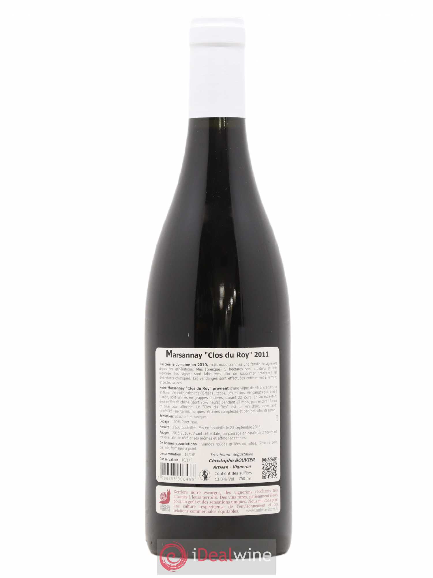 Marsannay Clos du Roy Christophe Bouvier 2011 - Lot de 1 bouteille - 1
