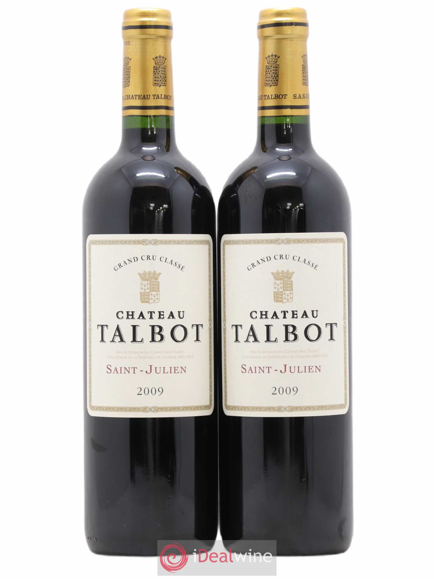 Château Talbot 4ème Grand Cru Classé 2009 - Lot de 2 bouteilles - 0