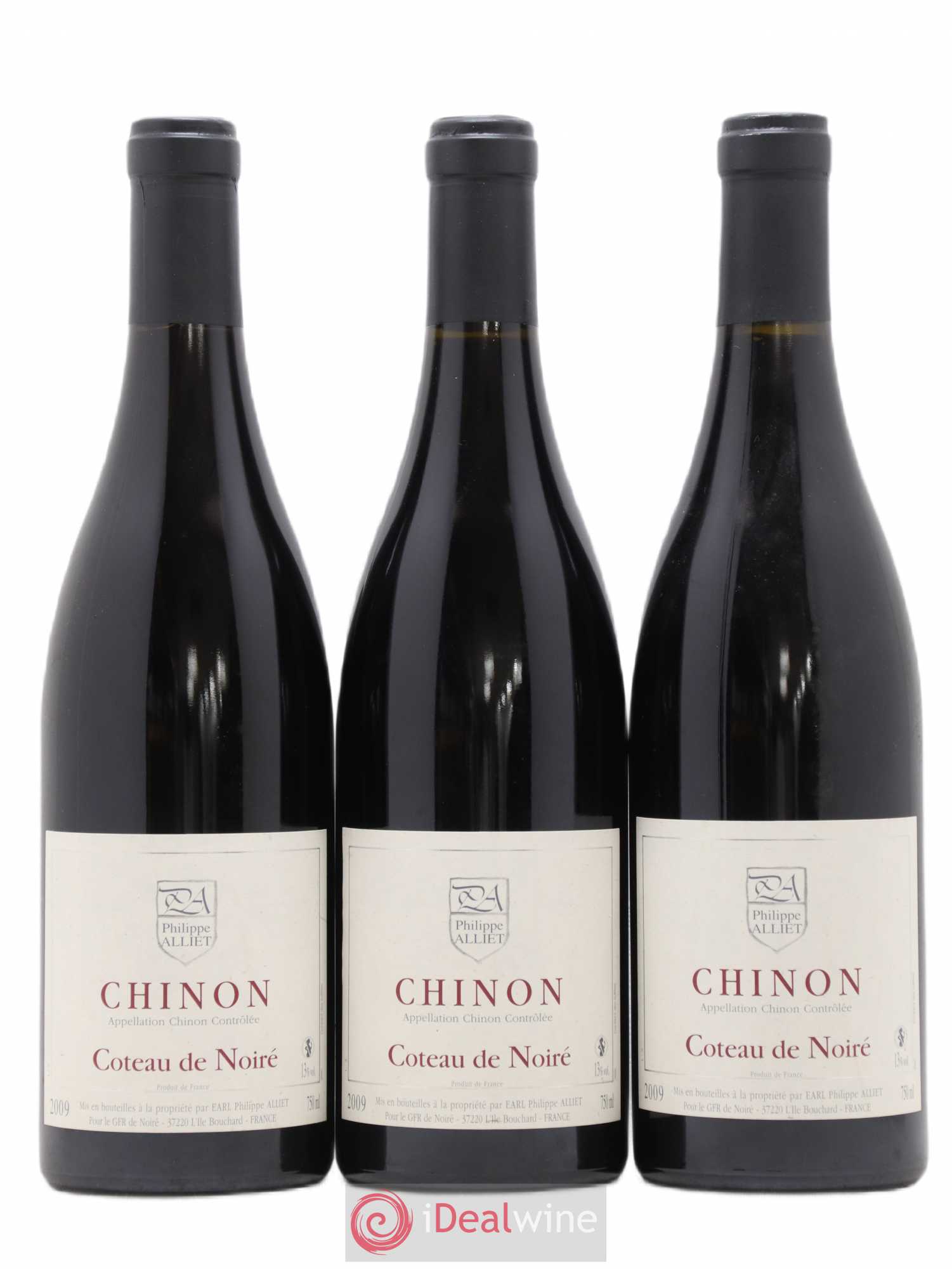 Chinon Coteau de Noiré Philippe Alliet 2009 - Lot de 3 bouteilles - 0