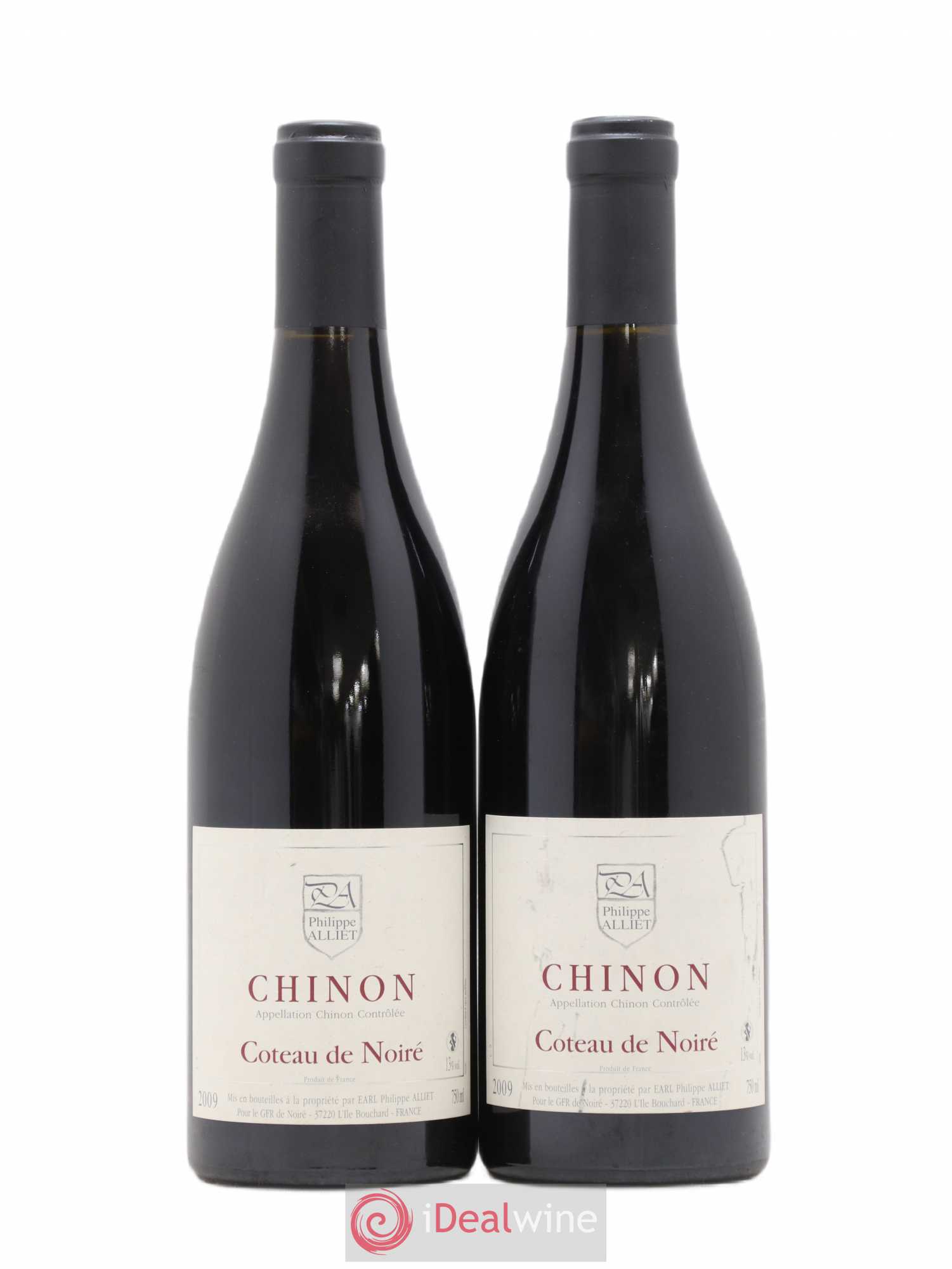 Chinon Coteau de Noiré Philippe Alliet 2009 - Lot de 2 bouteilles - 0