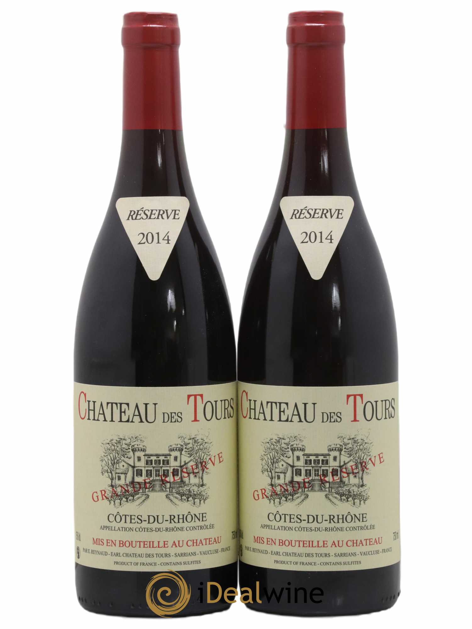 Côtes-du-Rhône Château des Tours Grande Réserve Emmanuel Reynaud 2014 - Lot de 2 bouteilles - 0