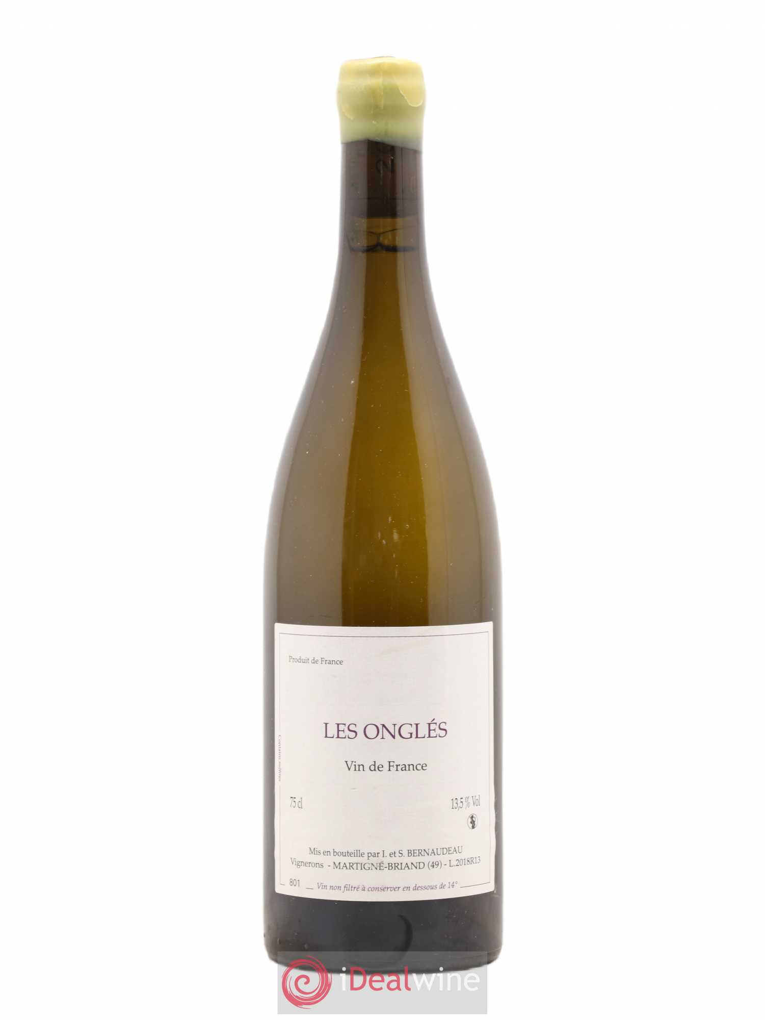 Vin de France Les Onglés Stéphane Bernaudeau 2018 - Lot de 1 bouteille - 0