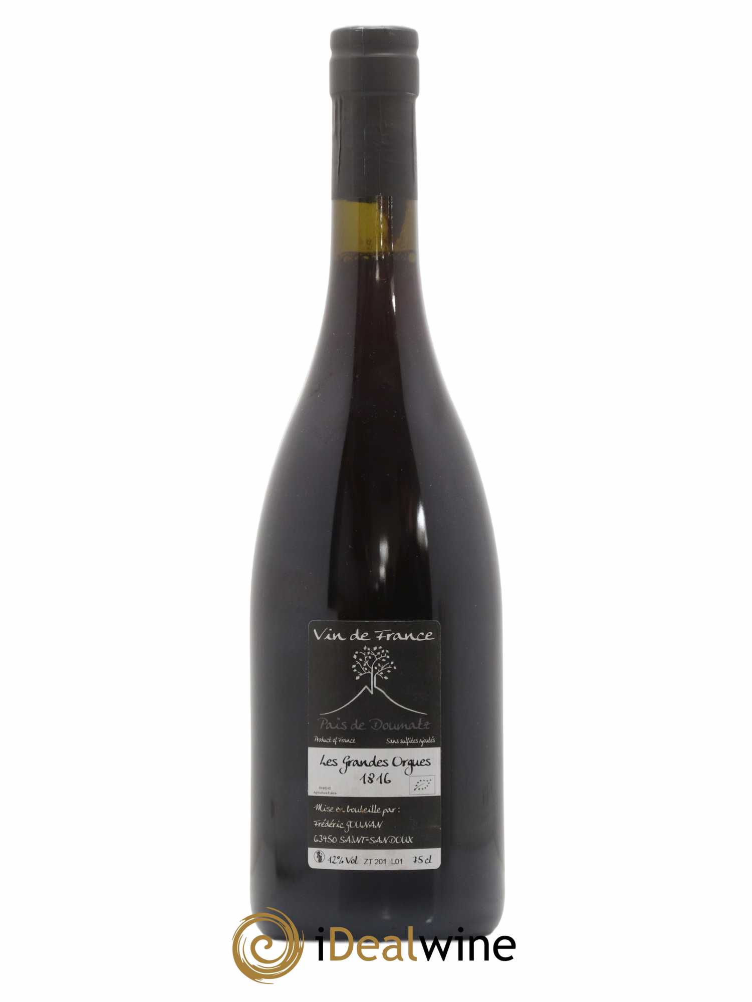 Vin de France Les Petites Orgues Vignoble de l'Arbre Blanc 2016 - Lot de 1 bouteille - 1