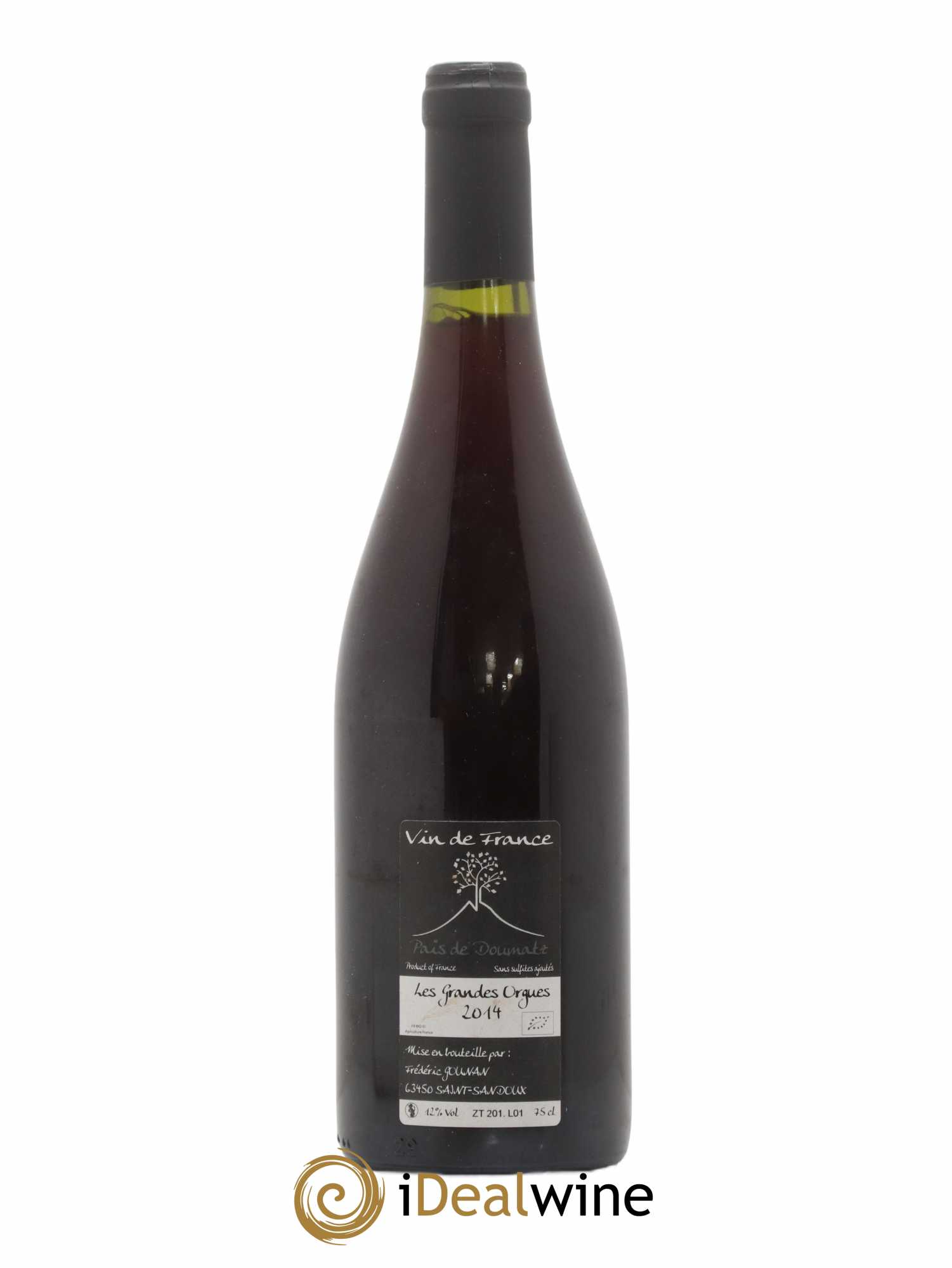 Vin de France Les Grandes Orgues Vignoble de l'Arbre Blanc 2014 - Lot de 1 bouteille - 1