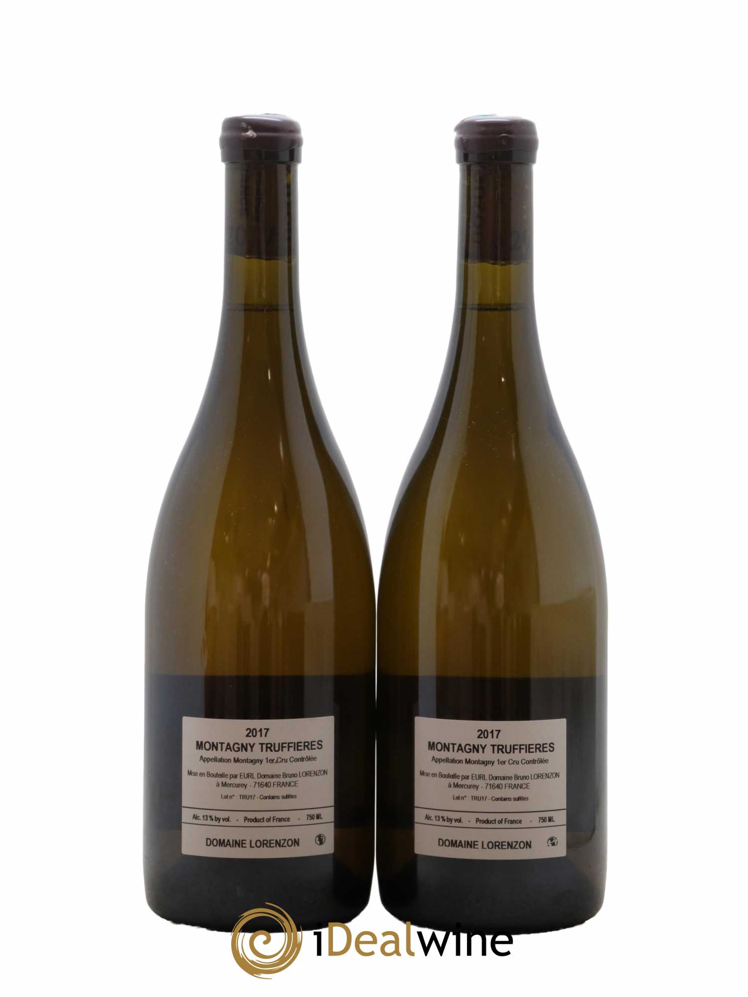 Montagny 1er Cru Les Truffieres Bruno Lorenzon 2017 - Lot de 2 bouteilles - 1