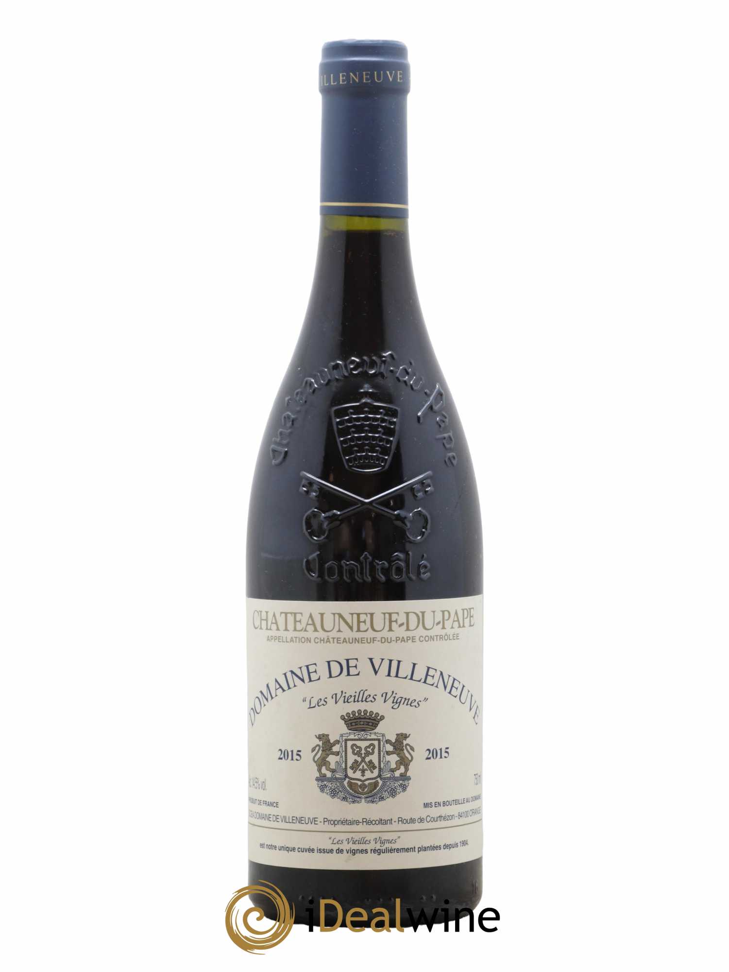 Châteauneuf-du-Pape Vieilles Vignes Domaine de Villeneuve 2015 - Lot de 1 bouteille - 0