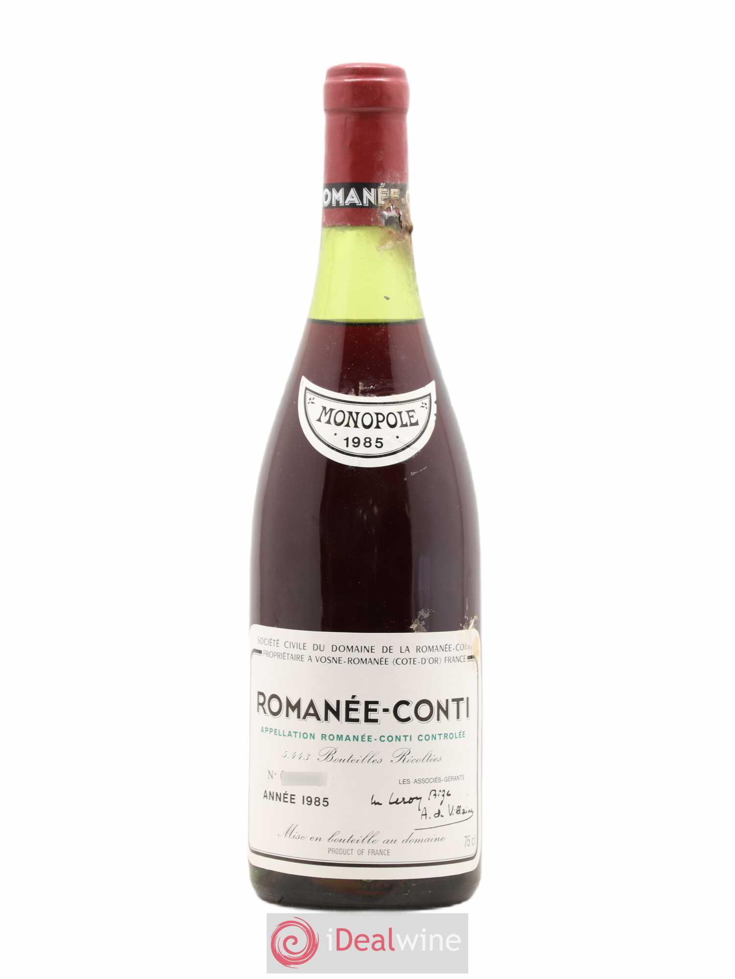 Romanée-Conti Grand Cru Domaine de la Romanée-Conti 1985 - Lot de 1 bouteille - 0
