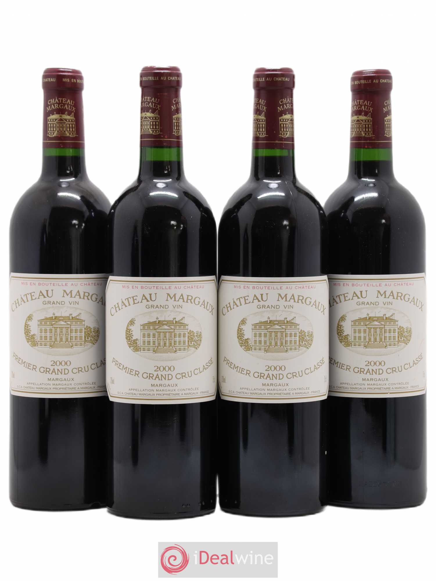 Caisse Carré d'As 4 Petrus - 4 Latour - 4 Margaux - 4 Haut Brion 2000 - Posten von 16 Flaschen - 3