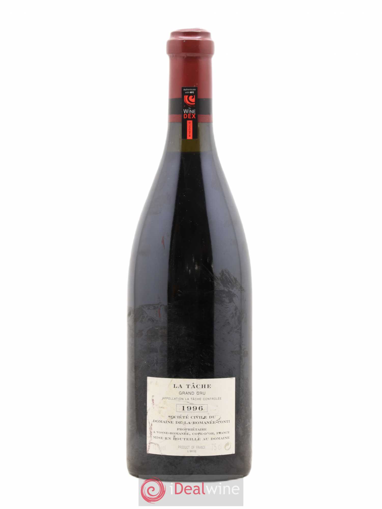 La Tâche Grand Cru Domaine de la Romanée-Conti 1996 - Lot of 1 bottle - 1