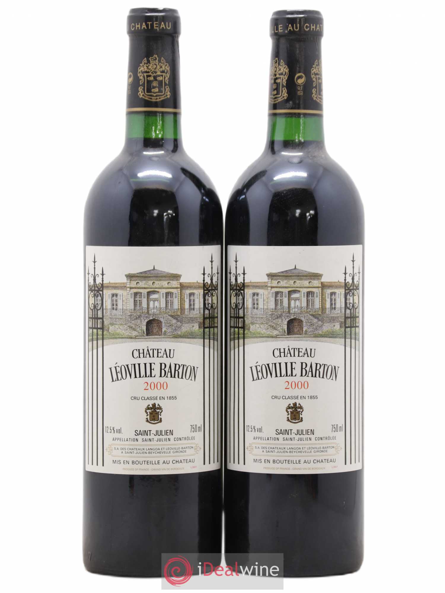 Château Léoville Barton 2ème Grand Cru Classé 2000 - Lot de 2 bouteilles - 0