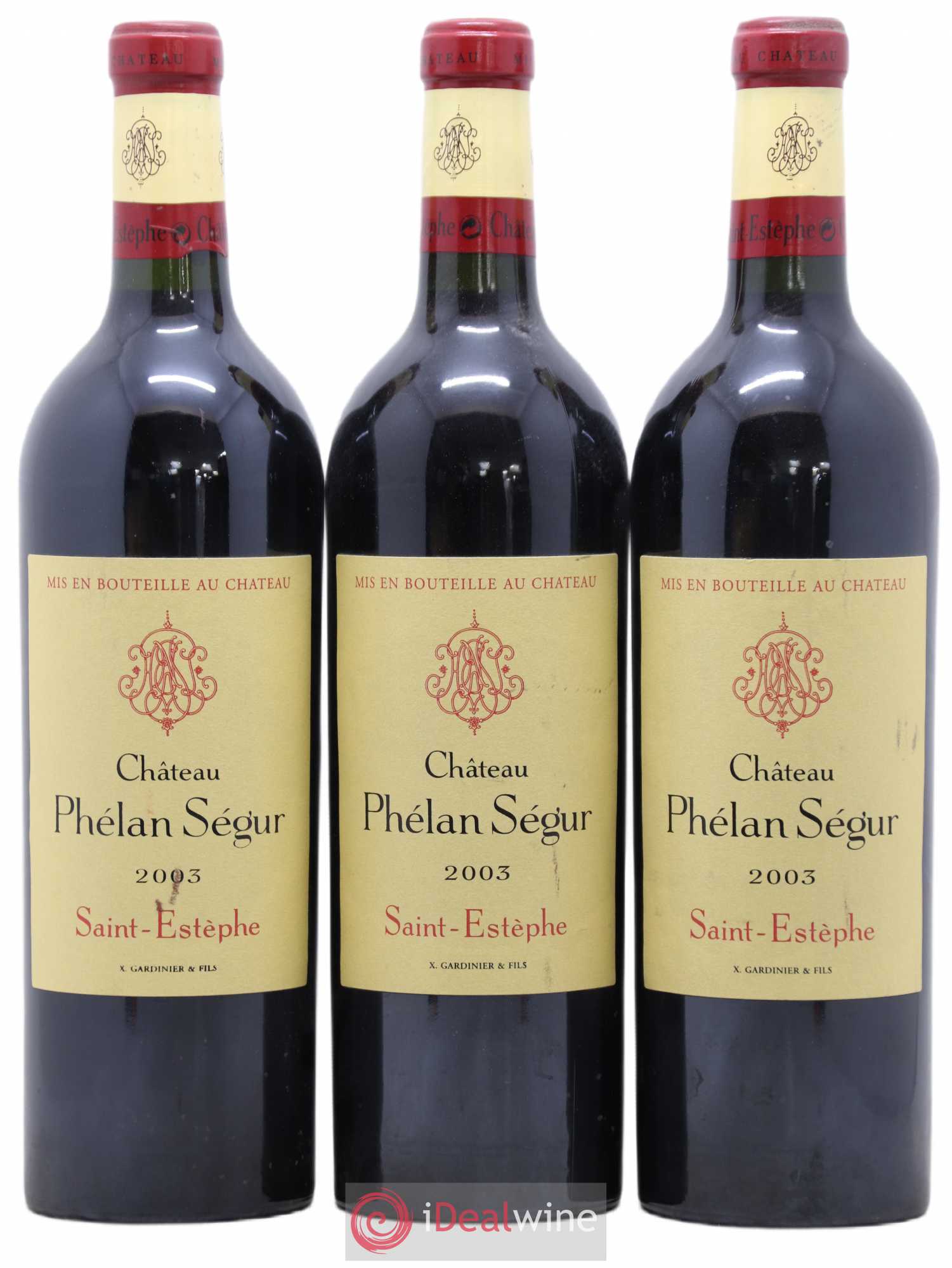 Château Phélan Ségur 2003 - Lot de 3 bouteilles - 0