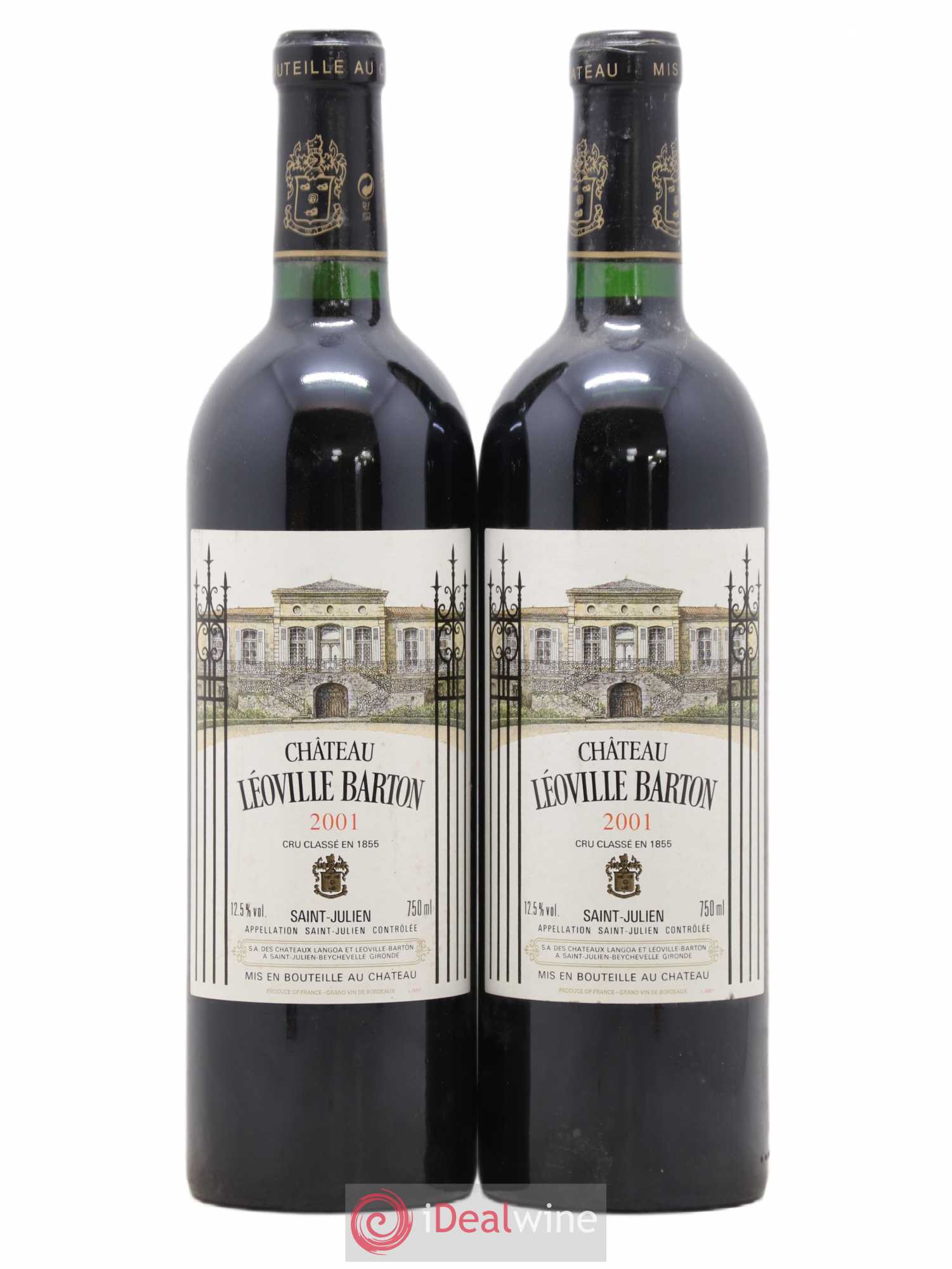 Château Léoville Barton 2ème Grand Cru Classé 2001 - Lot de 2 bouteilles - 0