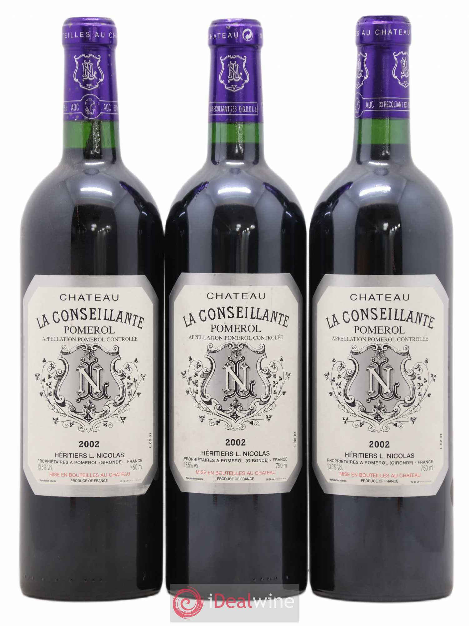 Château la Conseillante 2002 - Lot de 3 bouteilles - 0