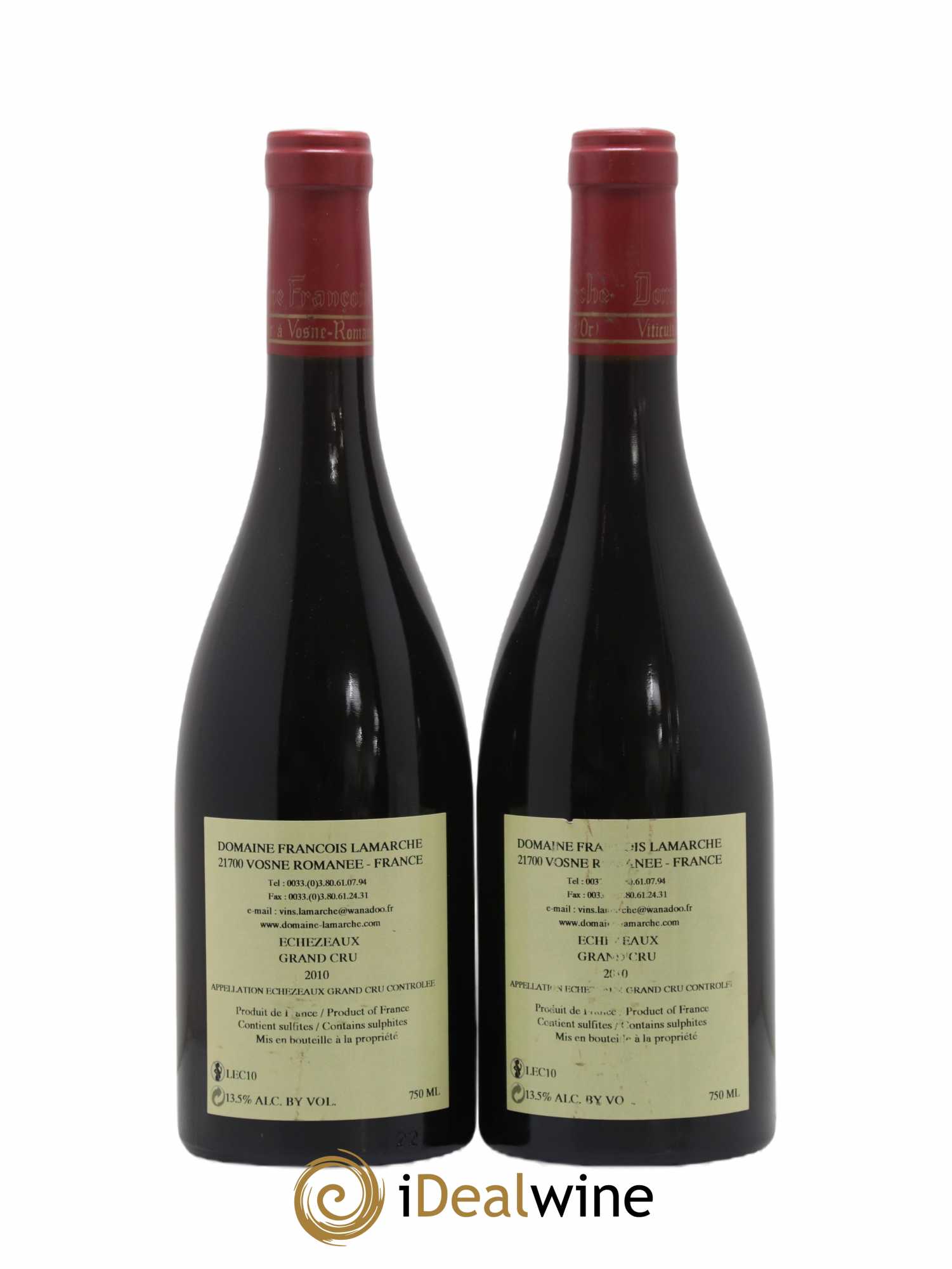 Echezeaux Grand Cru Lamarche (Domaine) 2010 - Lot de 2 bouteilles - 1