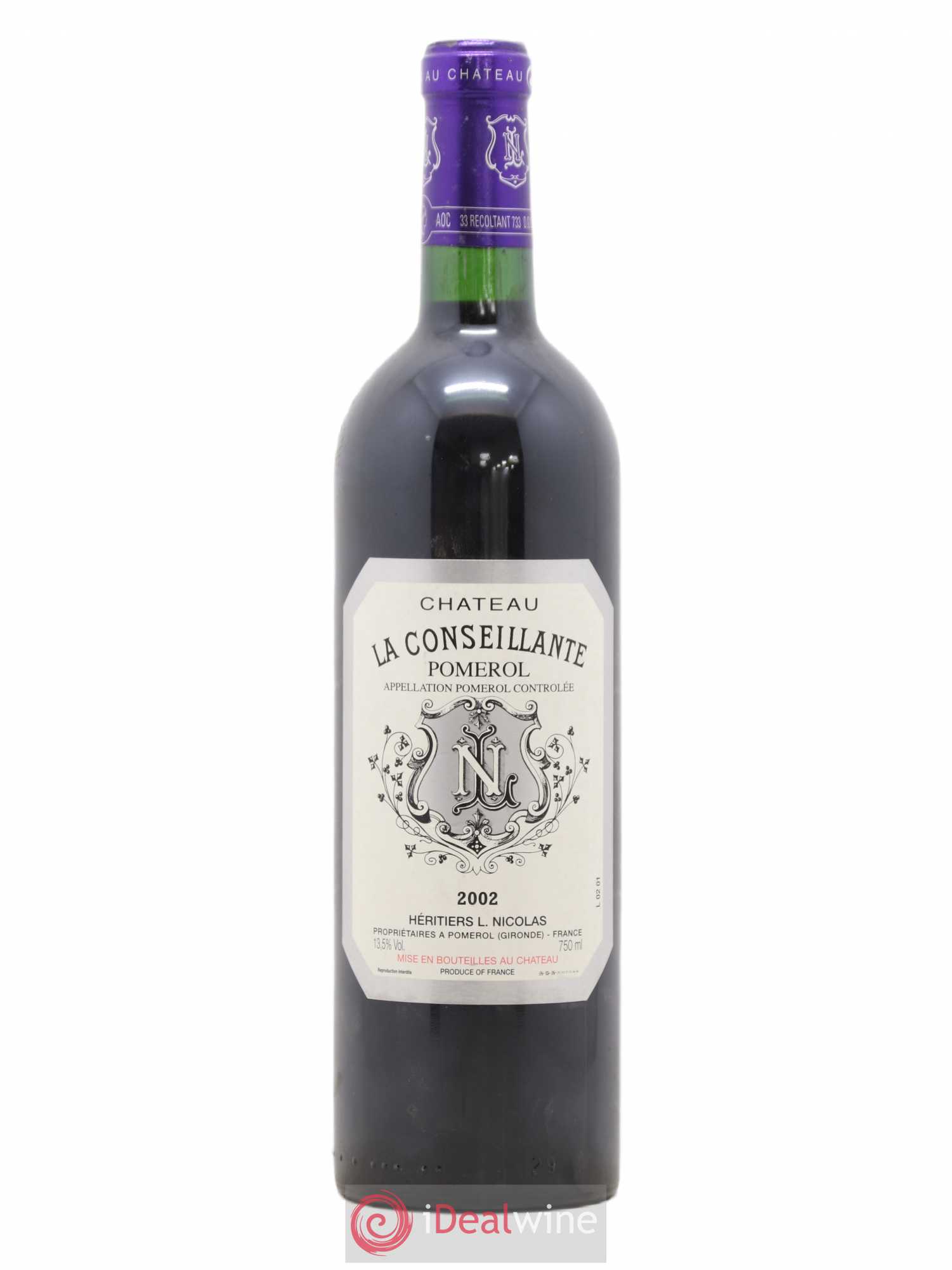 Château la Conseillante 2002 - Lot de 1 bouteille - 0