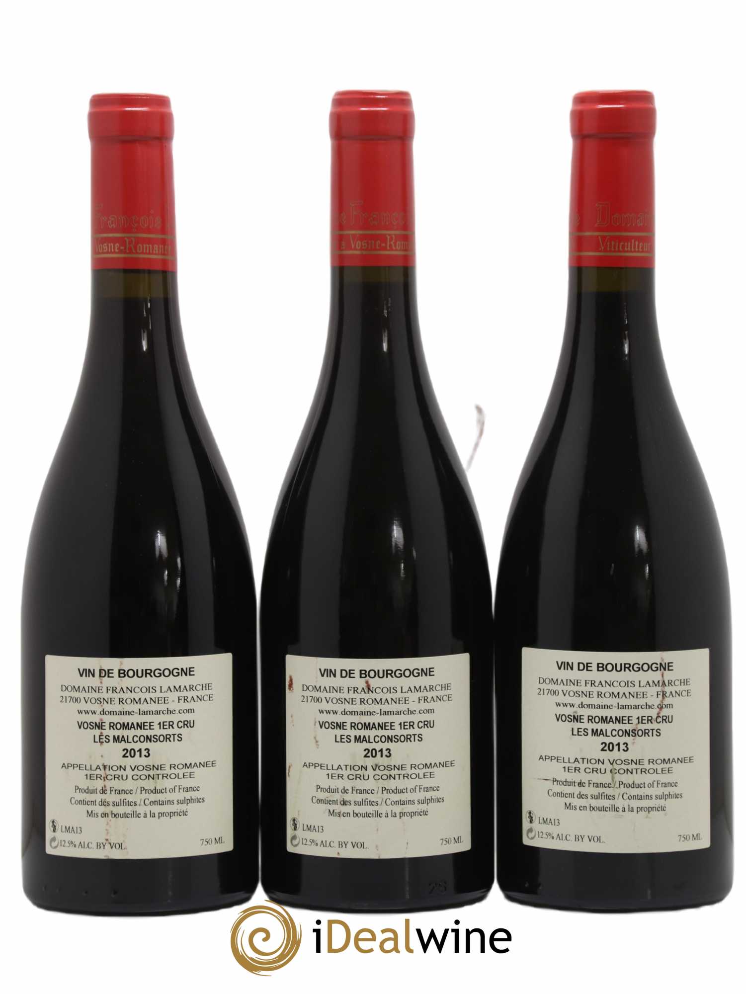 Vosne-Romanée 1er Cru Les Malconsorts Lamarche (Domaine) 2013 - Lot of 3 bottles - 1