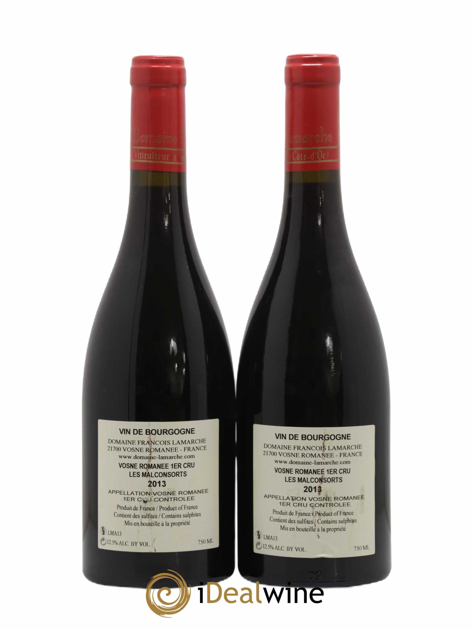 Vosne-Romanée 1er Cru Les Malconsorts Lamarche (Domaine) 2013 - Lot de 2 bouteilles - 1