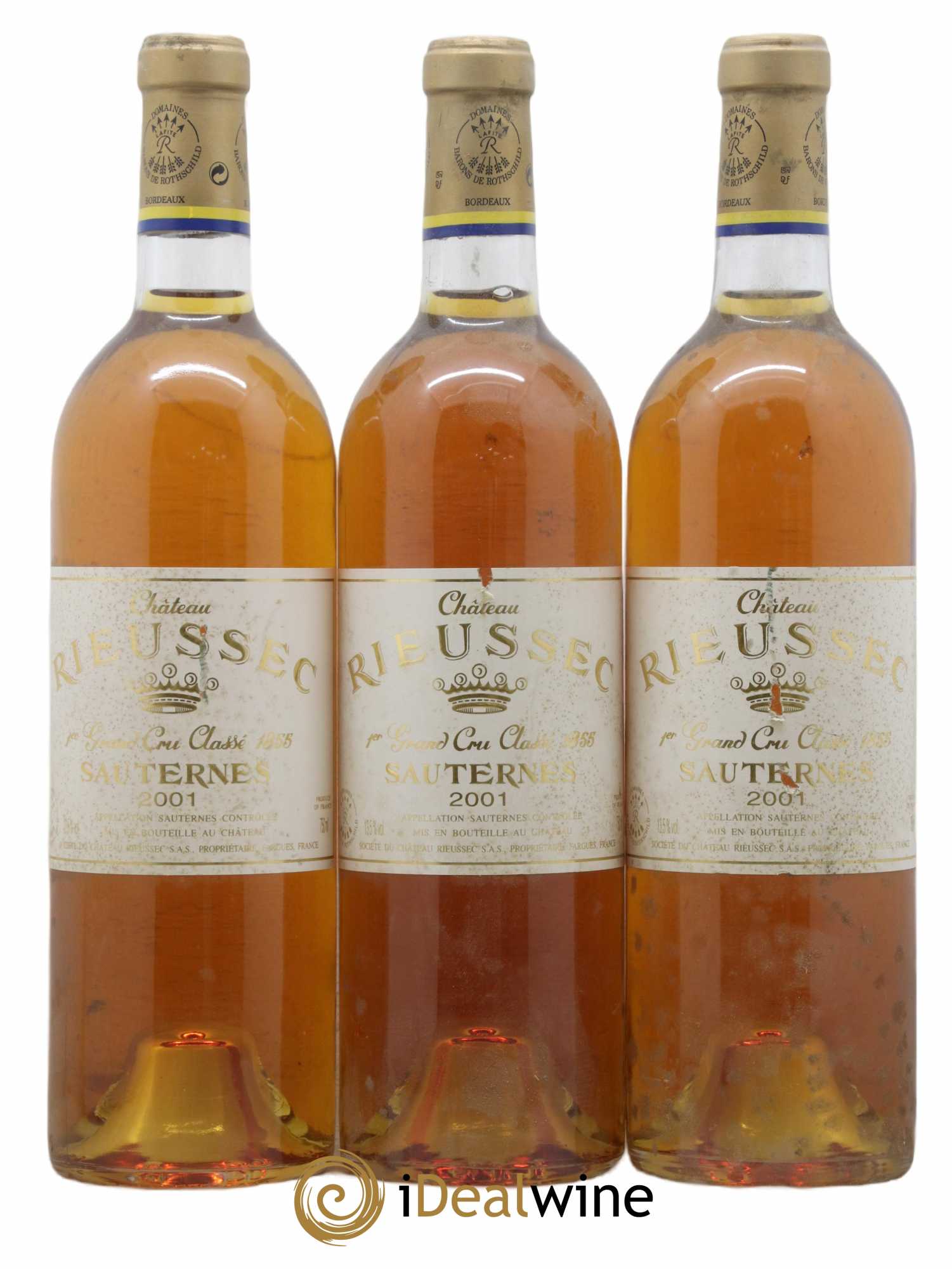Château Rieussec 1er Grand Cru Classé 2001 - Lotto di 3 bottiglie - 0