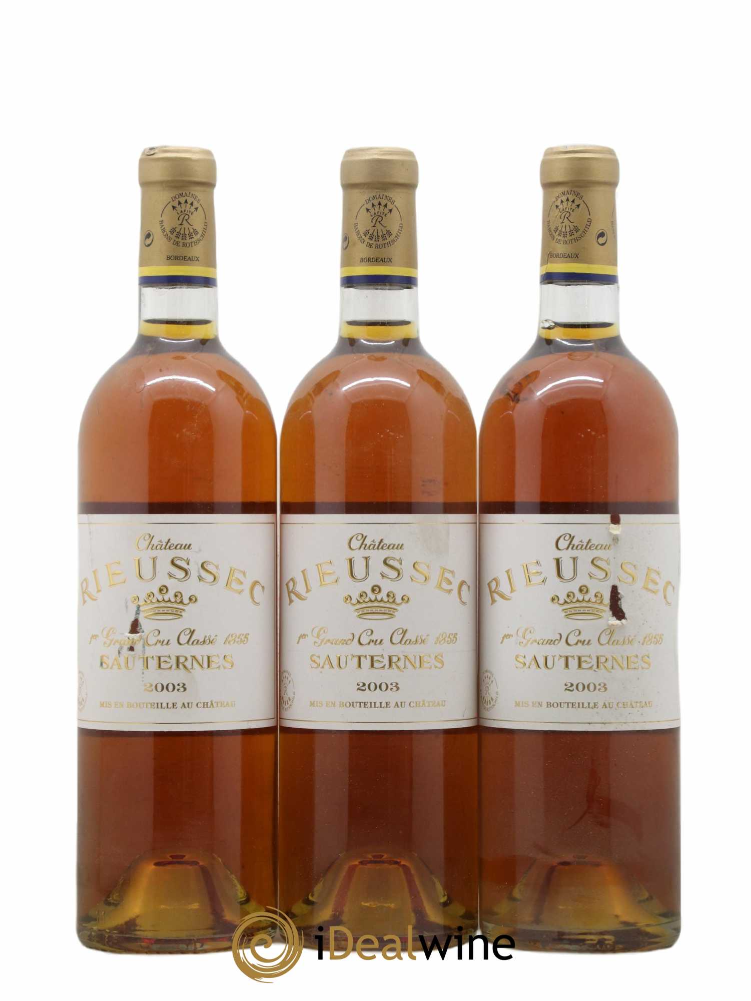 Château Rieussec 1er Grand Cru Classé 2003 - Lotto di 3 bottiglie - 0