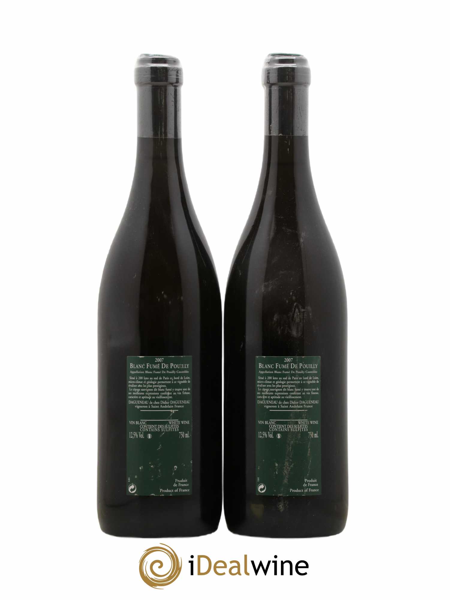 Vin de France (anciennement Pouilly-Fumé) Silex Dagueneau (Domaine Didier - Louis-Benjamin) 2007 - Lot de 2 bouteilles - 1