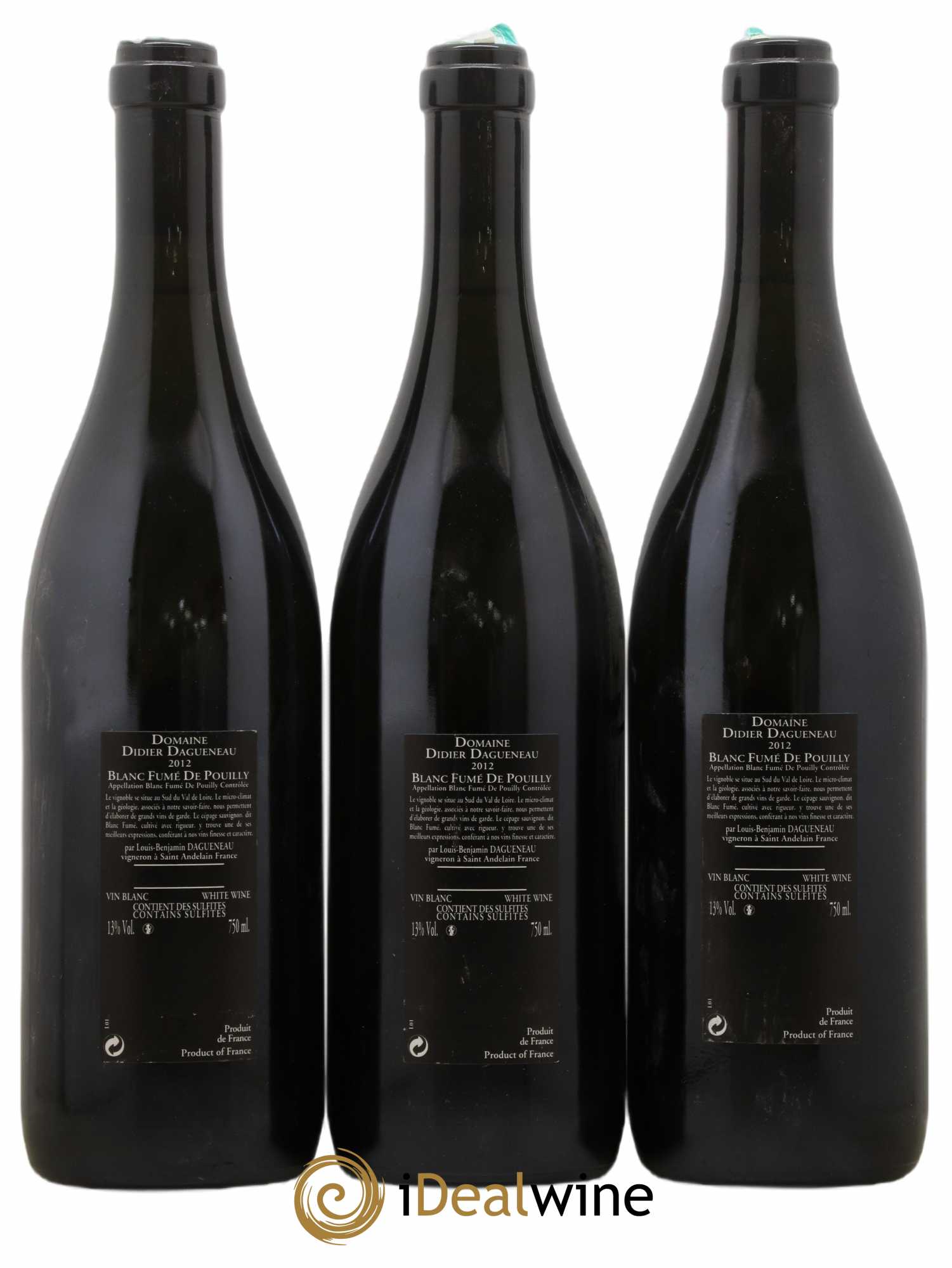 Vin de France (anciennement Pouilly-Fumé) Silex Dagueneau (Domaine Didier - Louis-Benjamin) 2012 - Lot of 3 bottles - 1
