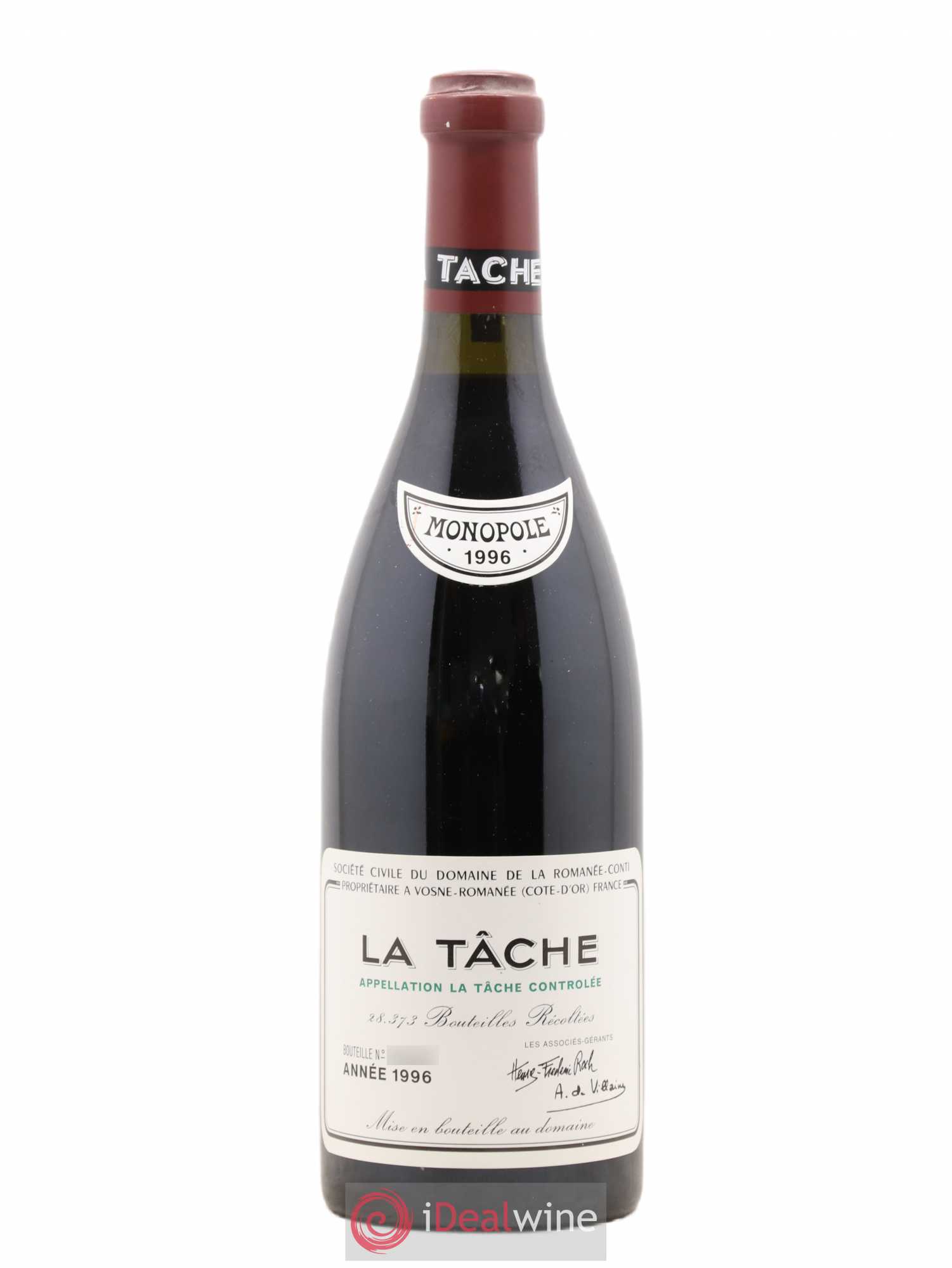 La Tâche Grand Cru Domaine de la Romanée-Conti 1996 - Lot de 1 bouteille - 0
