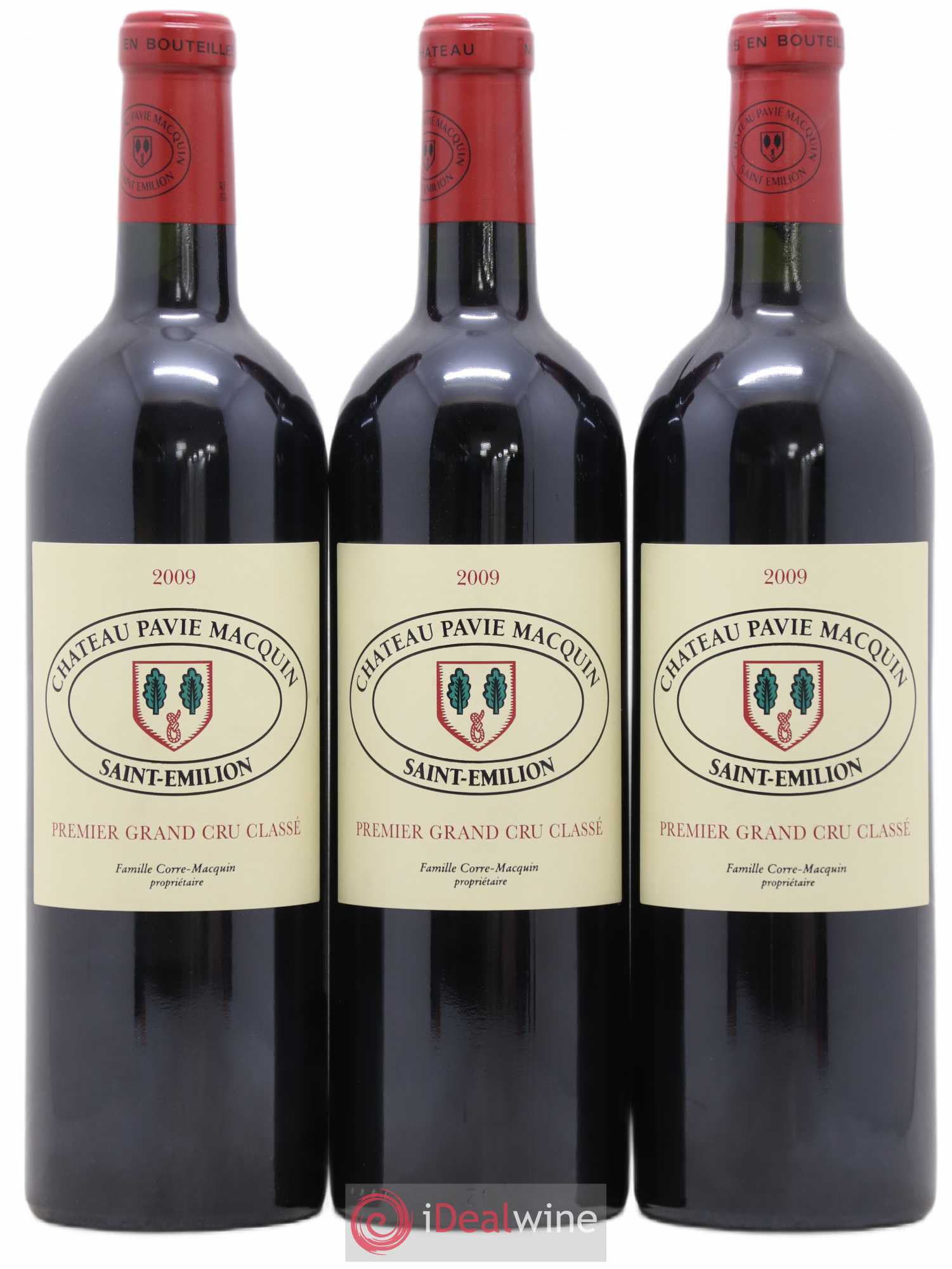 Château Pavie Macquin 1er Grand Cru Classé B 2009 - Lot de 3 bouteilles - 0