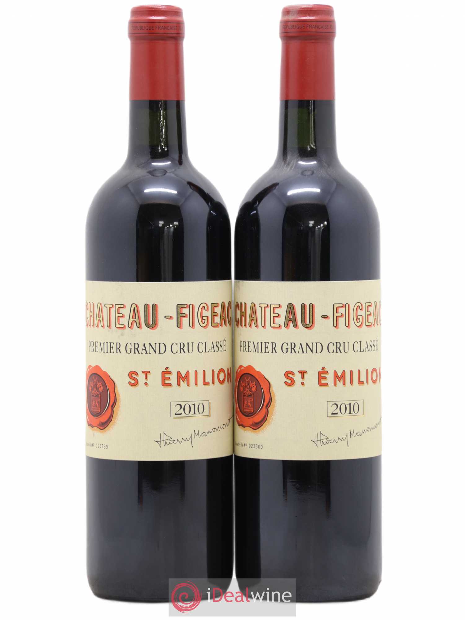 Château Figeac 1er Grand Cru Classé A 2010 - Lot de 2 bouteilles - 0
