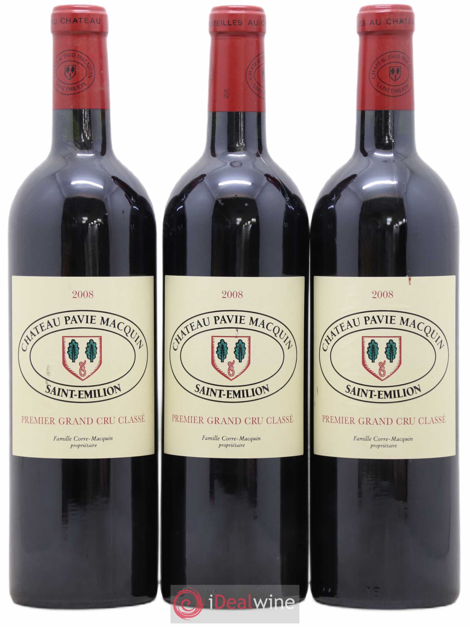 Château Pavie Macquin 1er Grand Cru Classé B 2008 - Lot de 3 bouteilles - 0