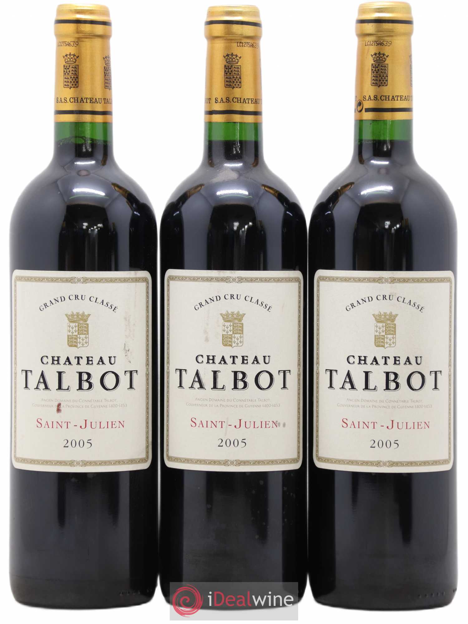 Château Talbot 4ème Grand Cru Classé 2005 - Lot de 6 bouteilles - 1