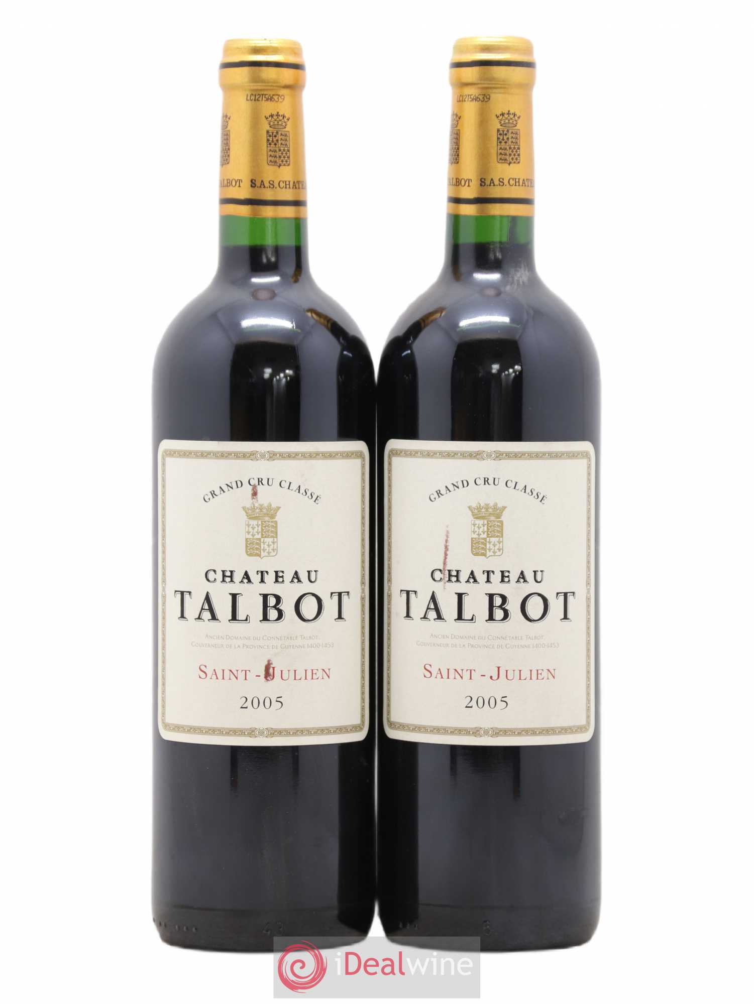 Château Talbot 4ème Grand Cru Classé 2005 - Lot de 2 bouteilles - 0